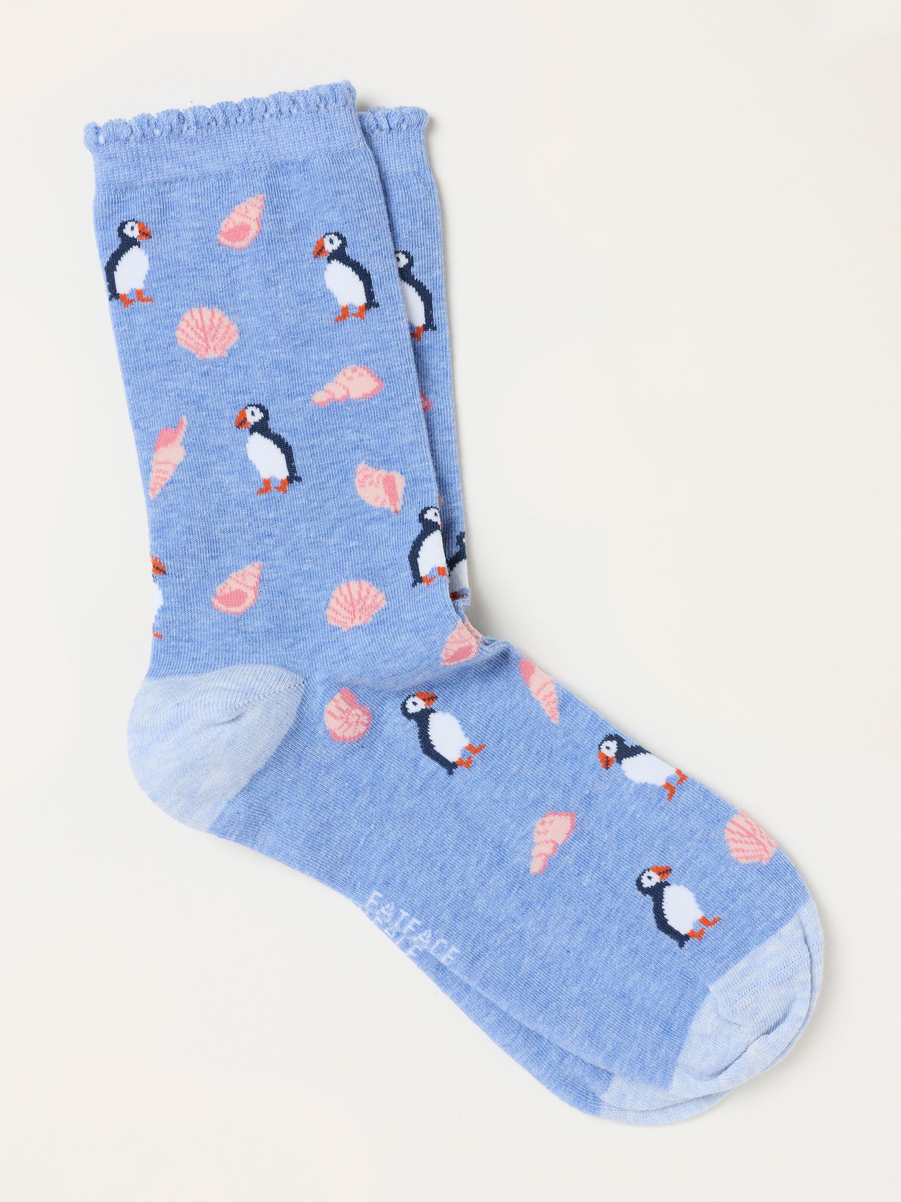Blue Puffin Shell Socks - Image 1 of 2 Blue Puffin Shell Socks - Image 1 of 2