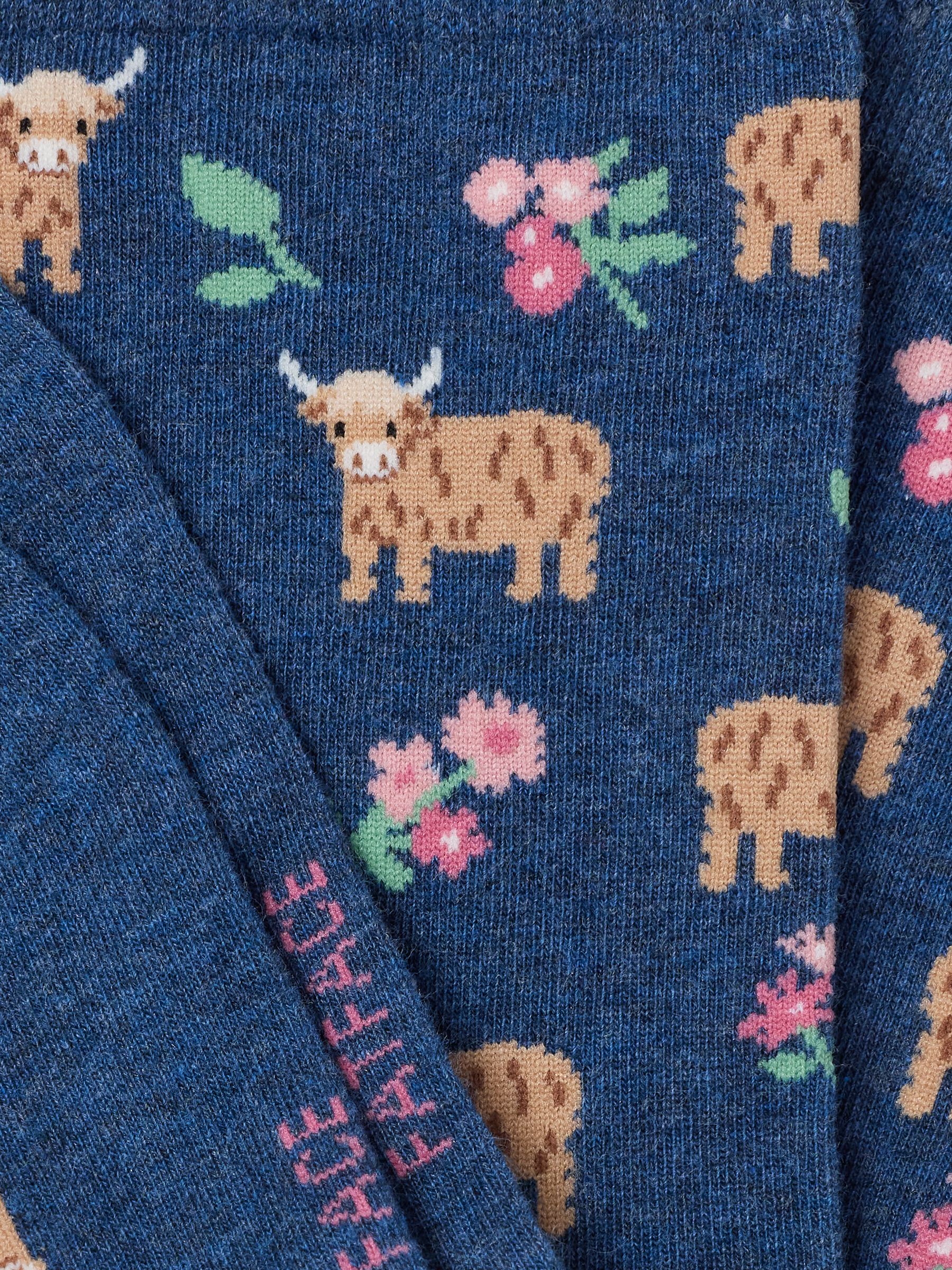 Navy Highland Cow Socks - Image 2 of 2
