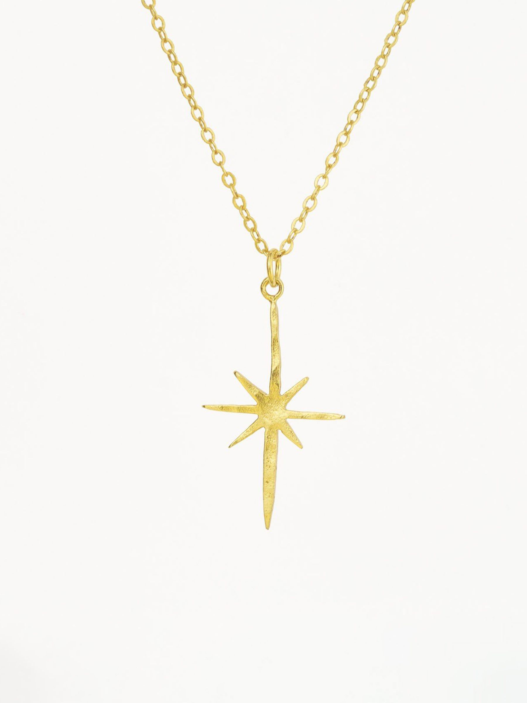 Ottoman Hands Gold Tone Northern Star Necklace - Image 1 of 3