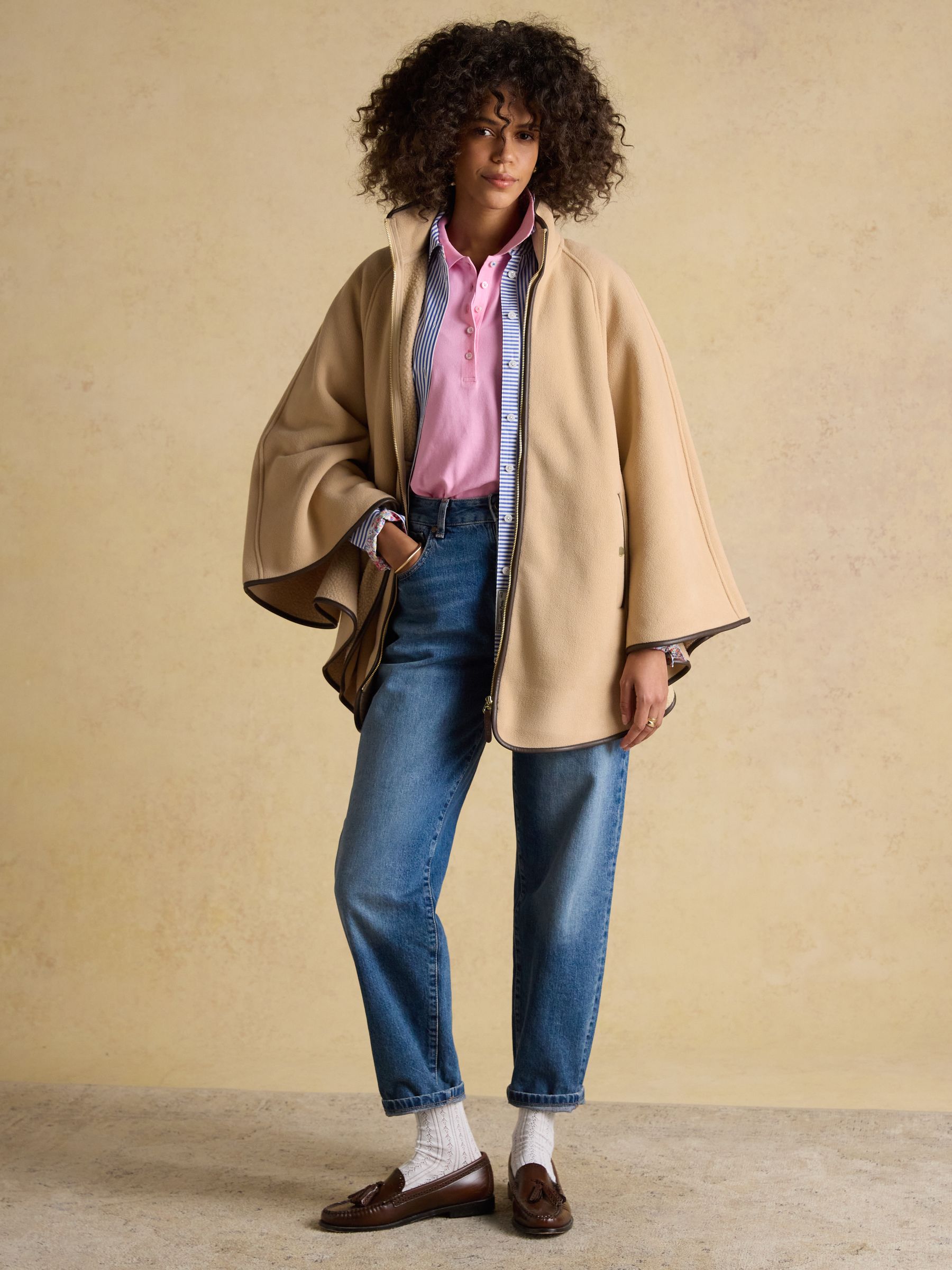 Heritage Cream Fleece Longline Cape - Image 5 of 9