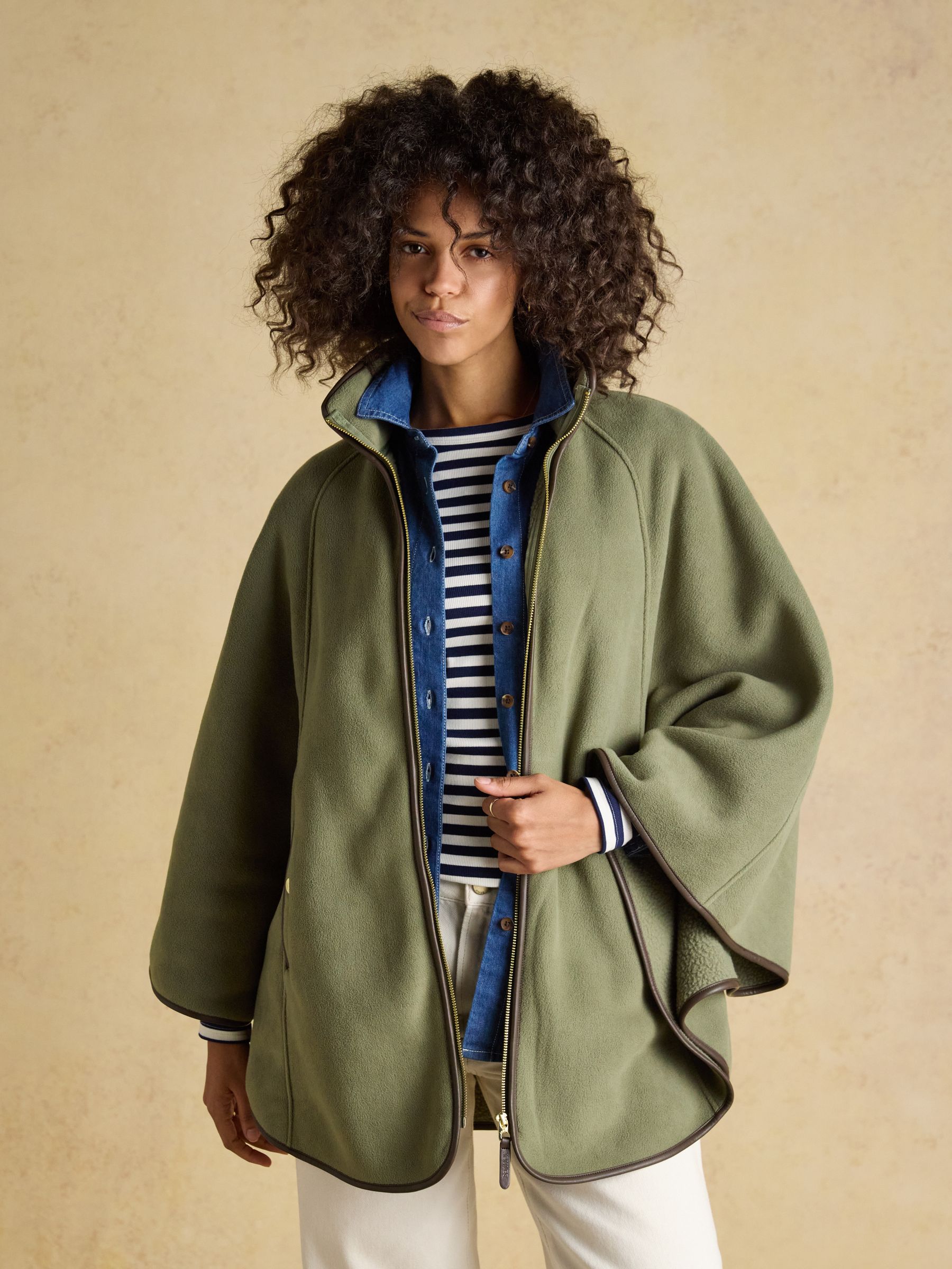 Heritage Light Green Polar Fleece Longline Cape - Image 6 of 10