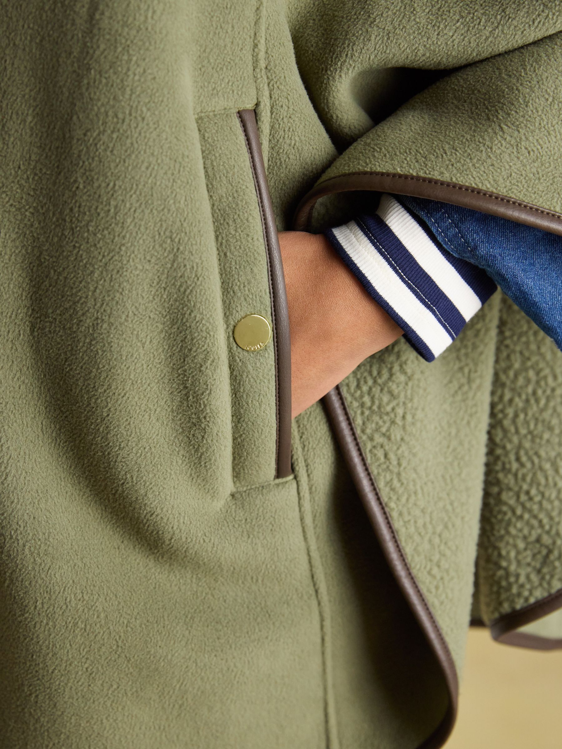 Heritage Light Green Polar Fleece Longline Cape - Image 7 of 10