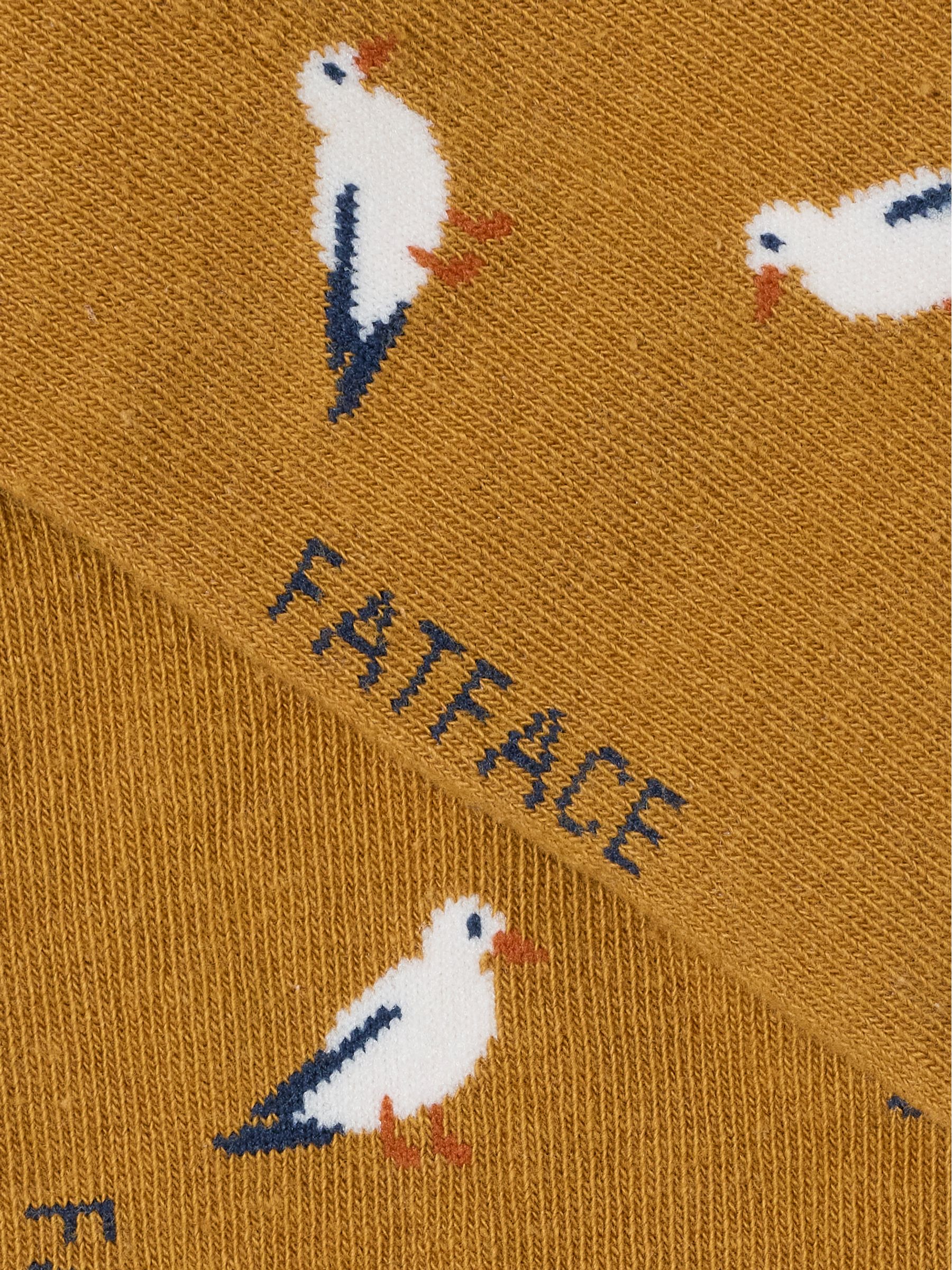 Mustard Yellow Seagull Trainer Socks - Image 2 of 2 Mustard Yellow Seagull Trainer Socks - Image 2 of 2
