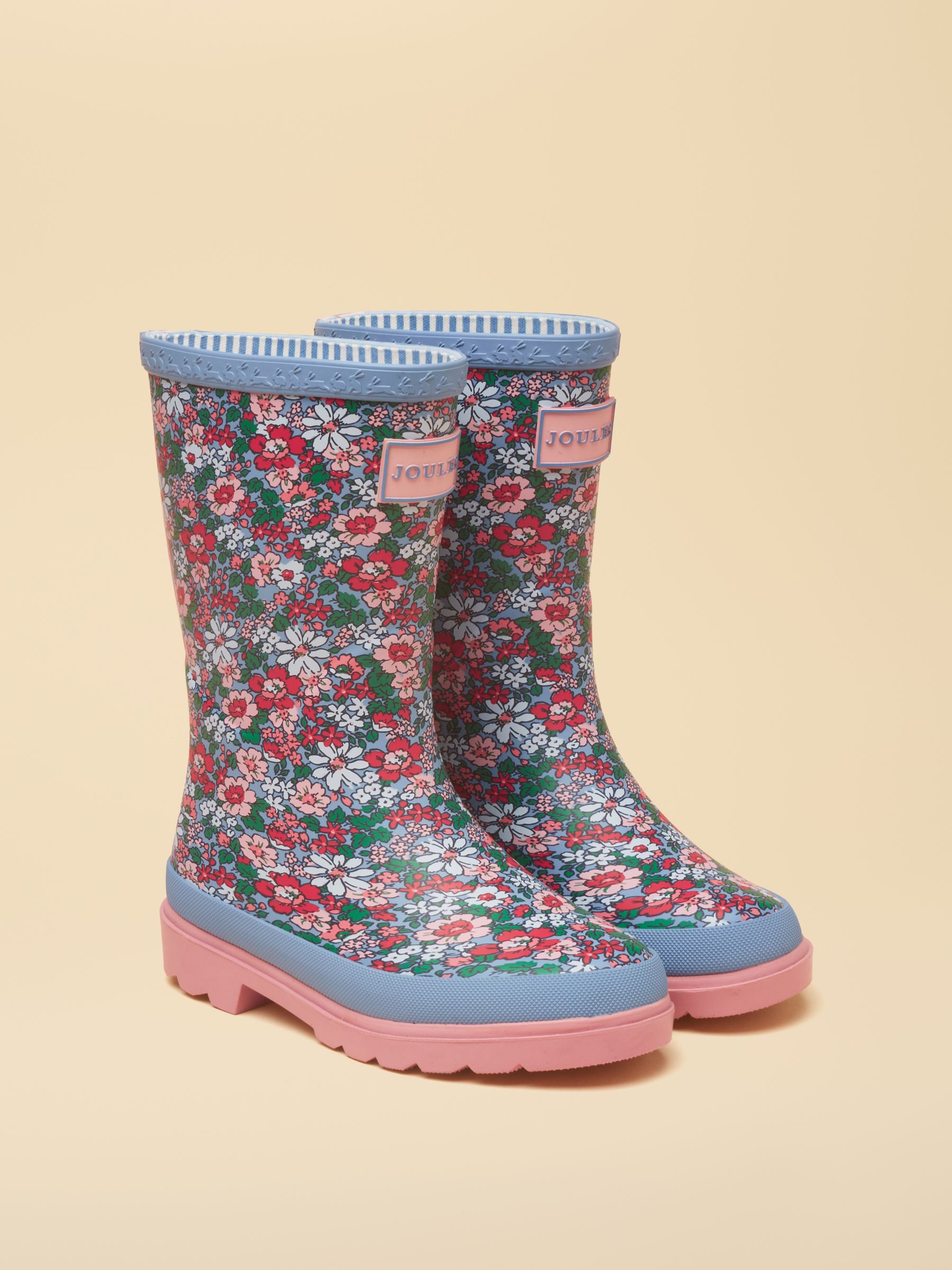 Kids' Blue Floral Printed Wellies - Image 1 of 6
