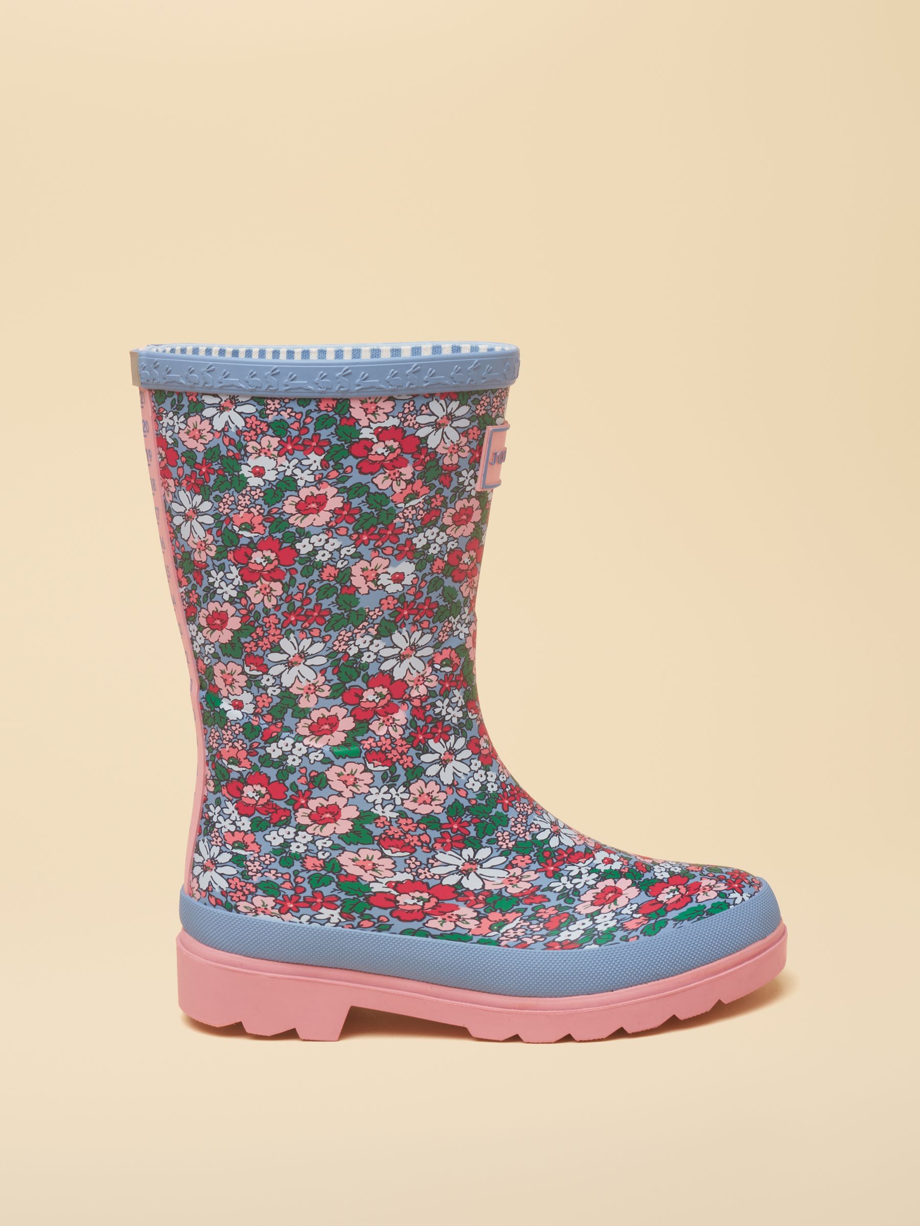 Kids' Blue Floral Printed Wellies - Image 2 of 6