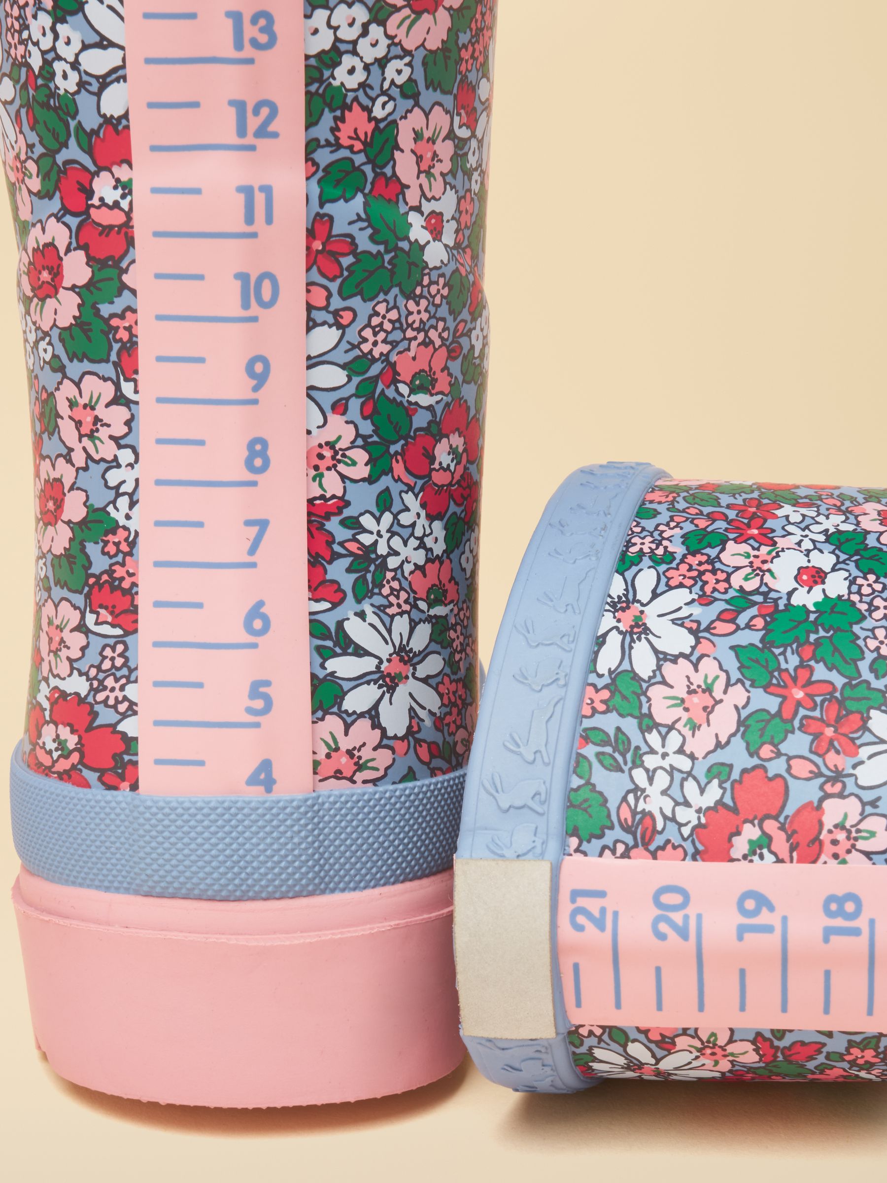 Kids' Blue Floral Printed Wellies - Image 6 of 6