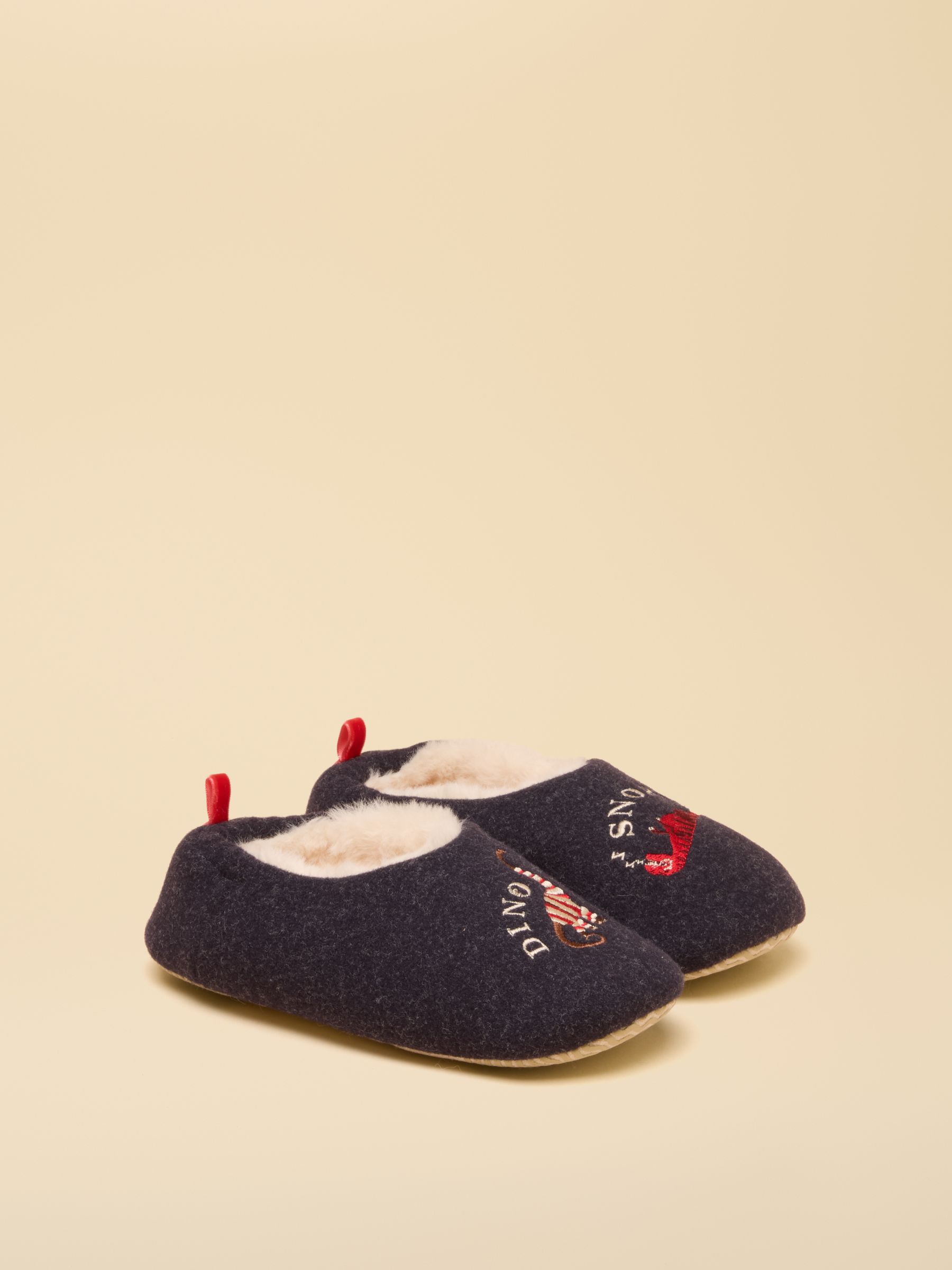 Kids' Navy Dino embroidered Slipper - Image 1 of 5