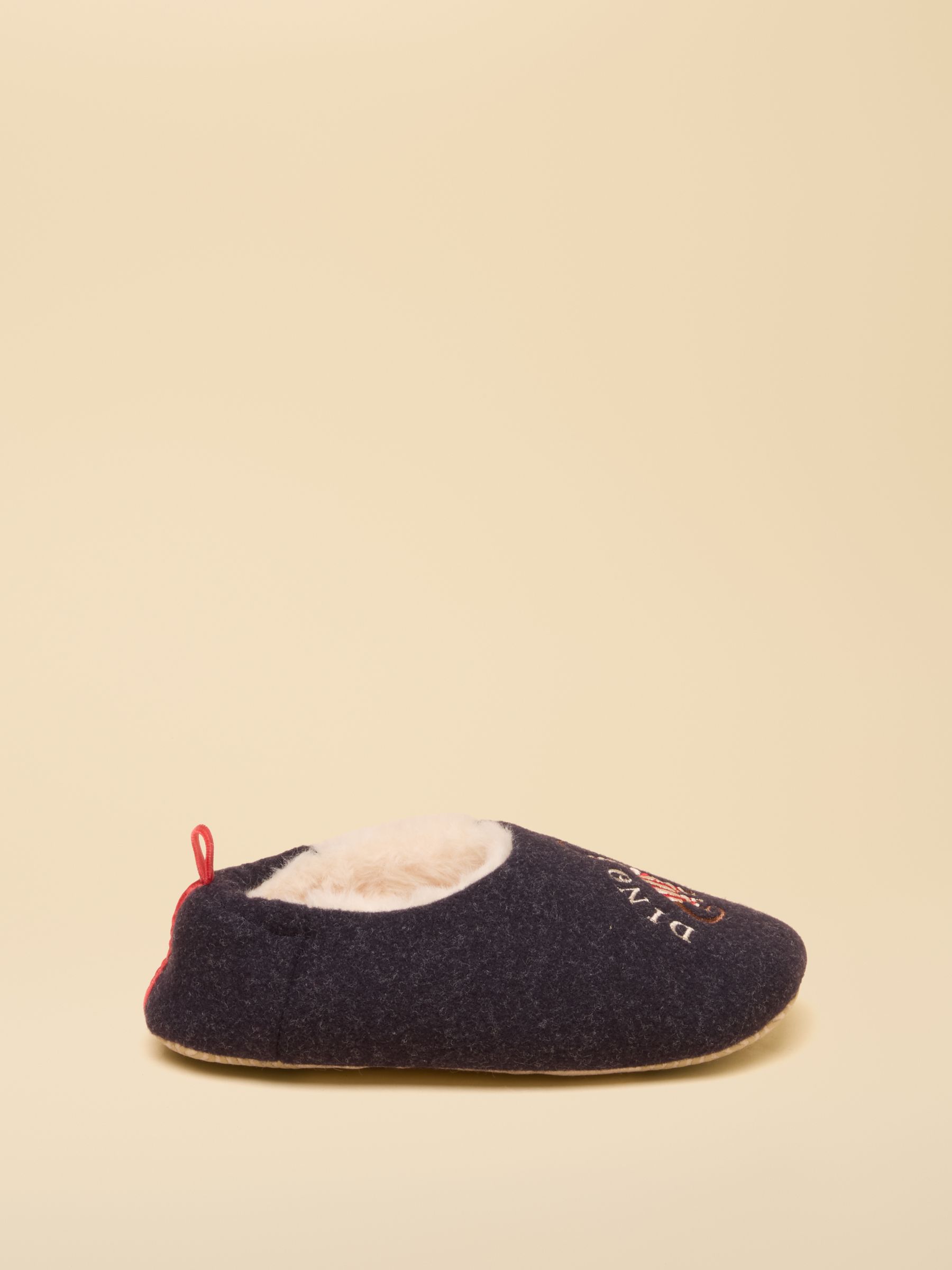 Kids' Navy Dino embroidered Slipper - Image 3 of 5