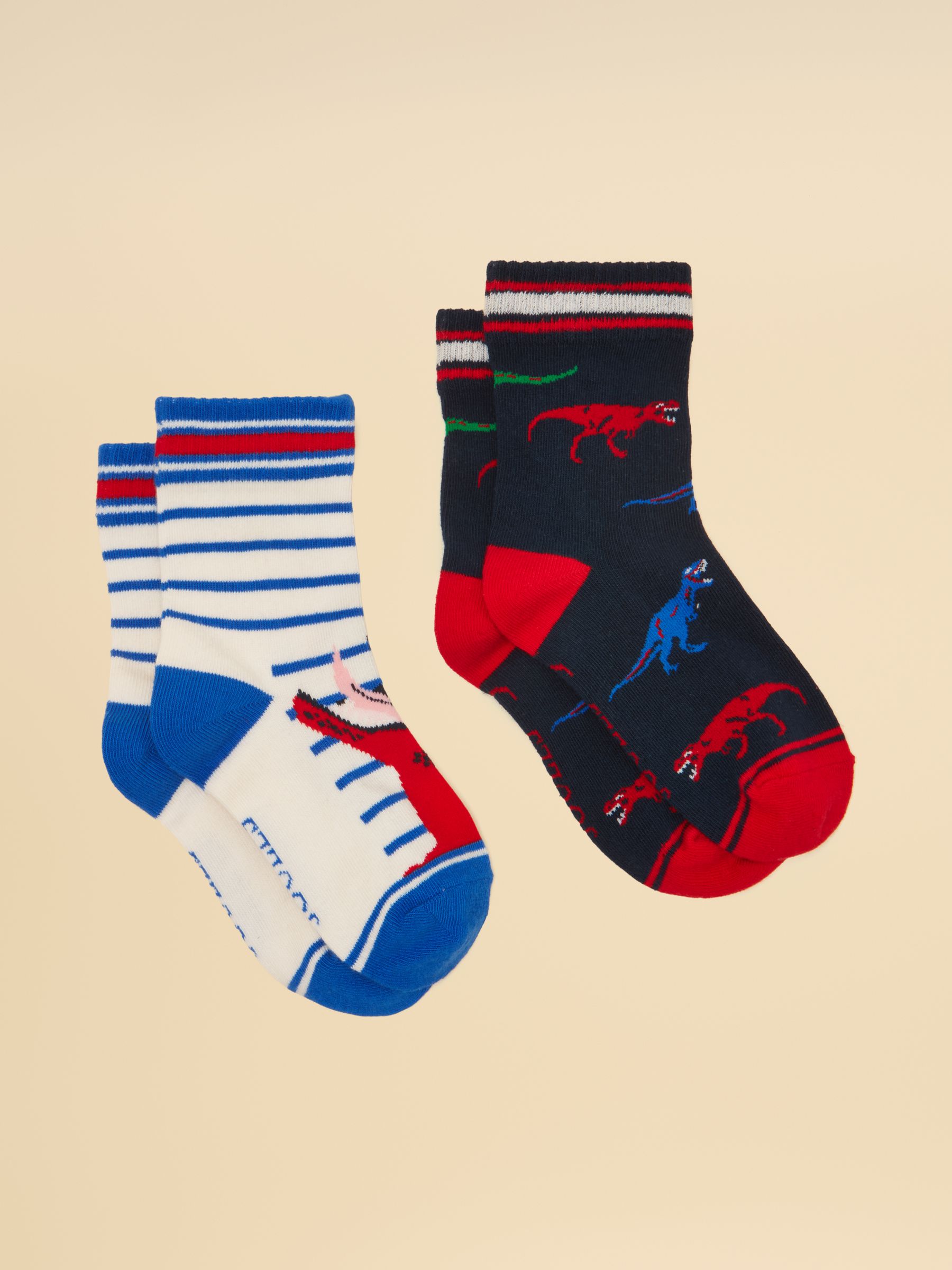 Kids' Eat Feet Red Dino 2 Pack Socks - Image 1 of 3