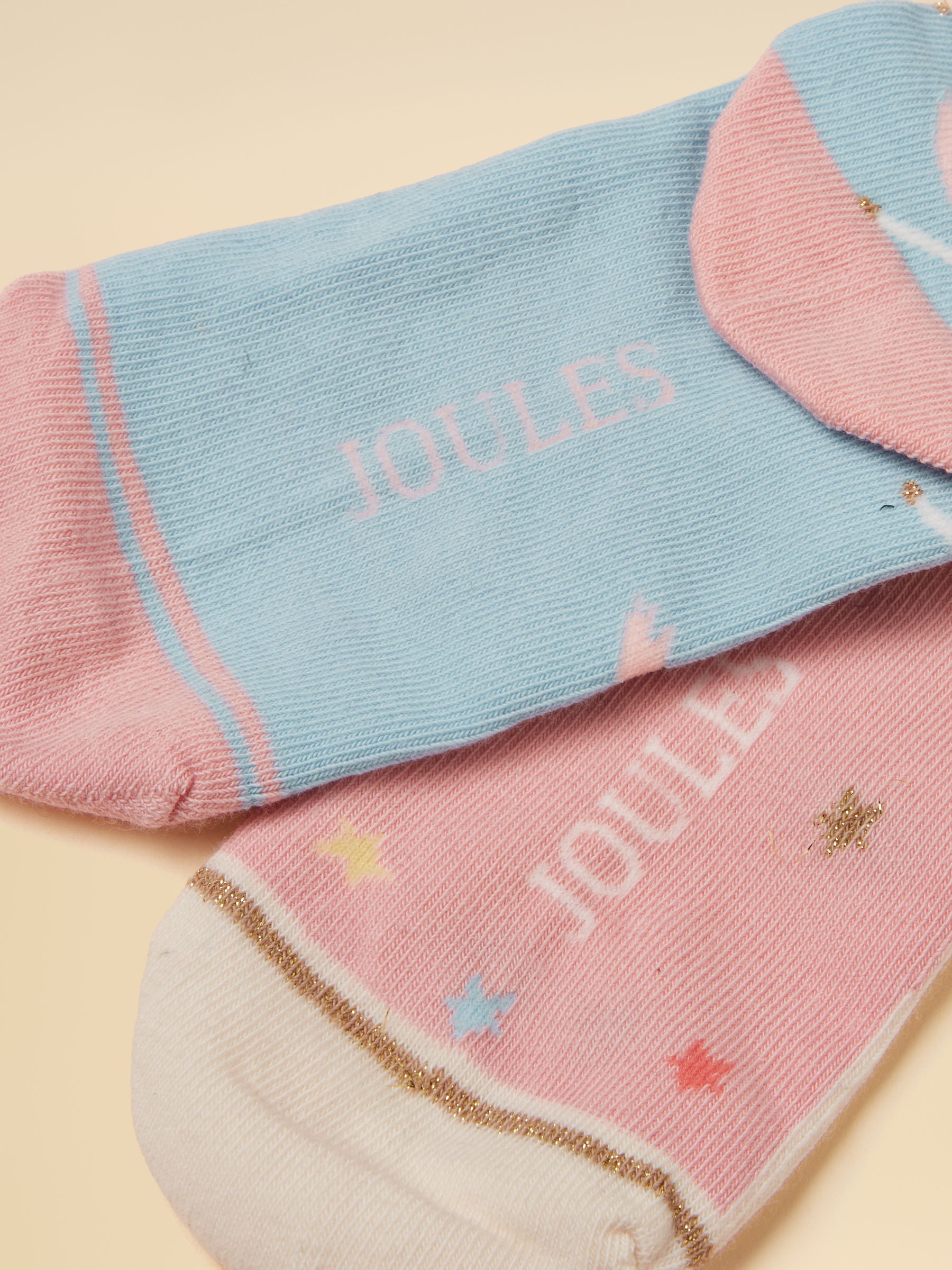 Kids' Neat Feet Pink Unicorn 2 Pack Socks - Image 3 of 3