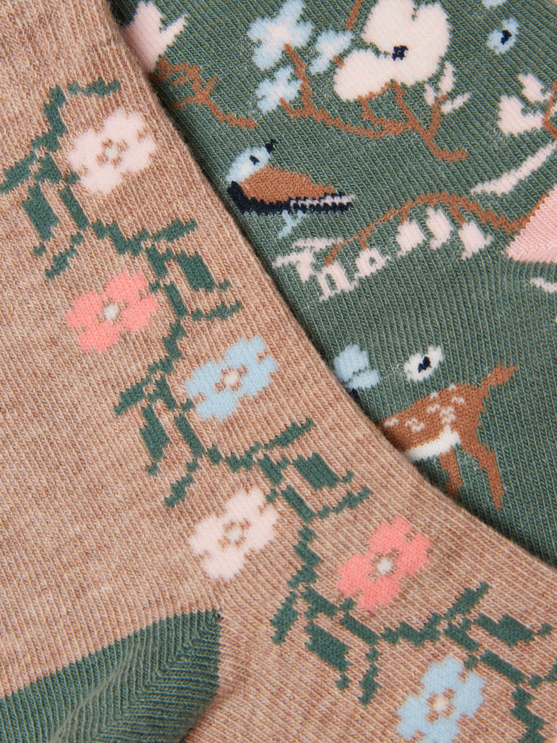 Kids' Neat Feet Khaki Woodland 2 Pack Socks - Image 3 of 3