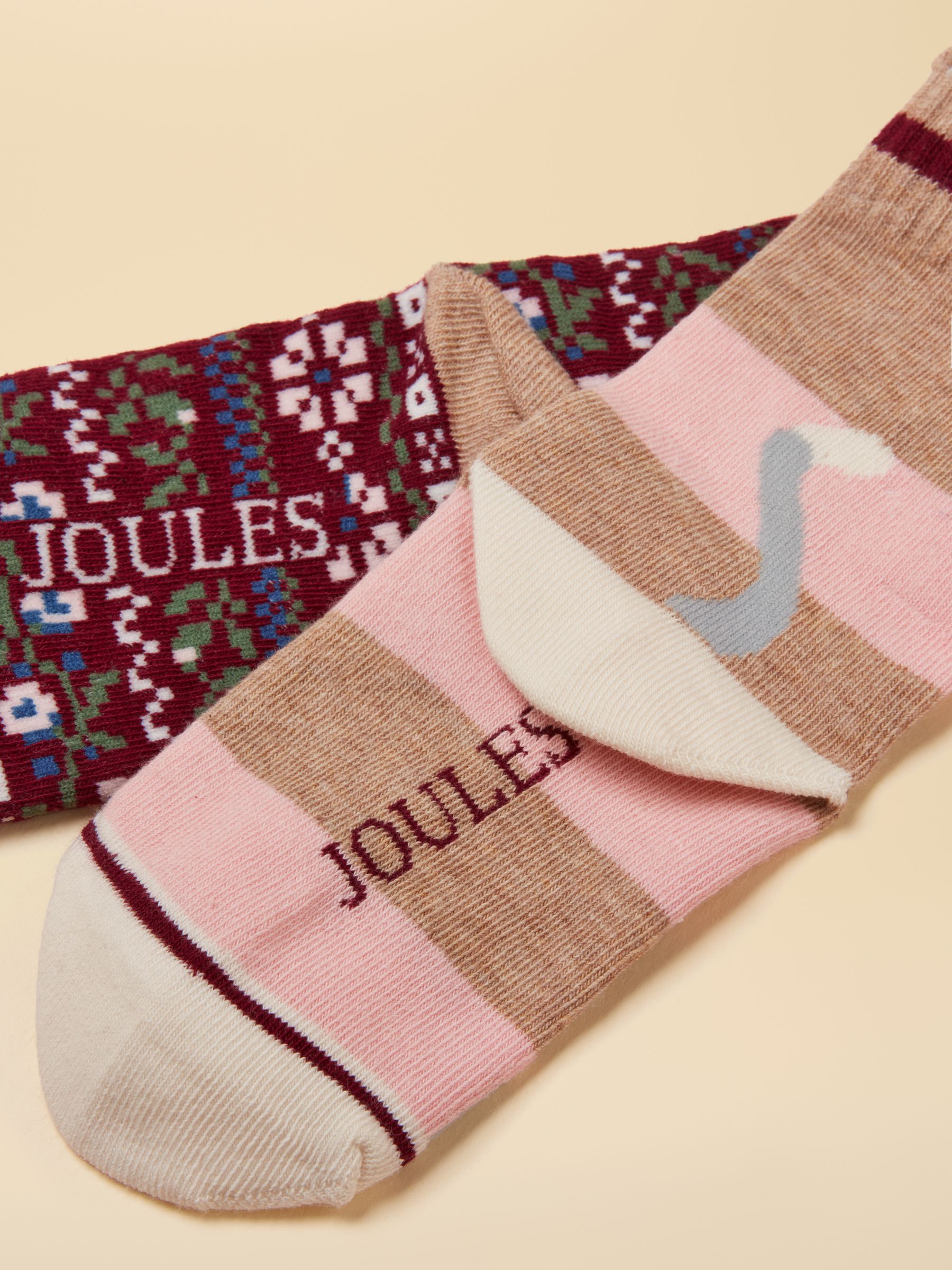 Kids' Neat Feet Pink & Berry Cat 2 Pack Socks - Image 3 of 3
