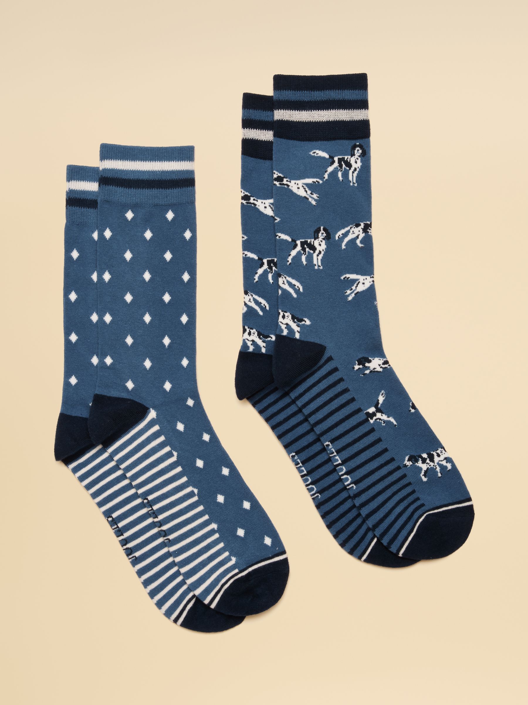 Men's Kingsbury Blue Dog Socks 2 Pack (size 7-12) - Image 1 of 3