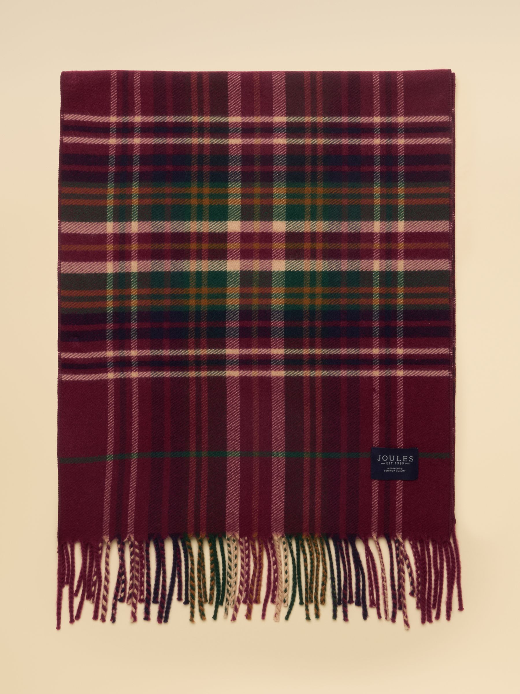 Langtree Red Check Scarf - Image 5 of 6