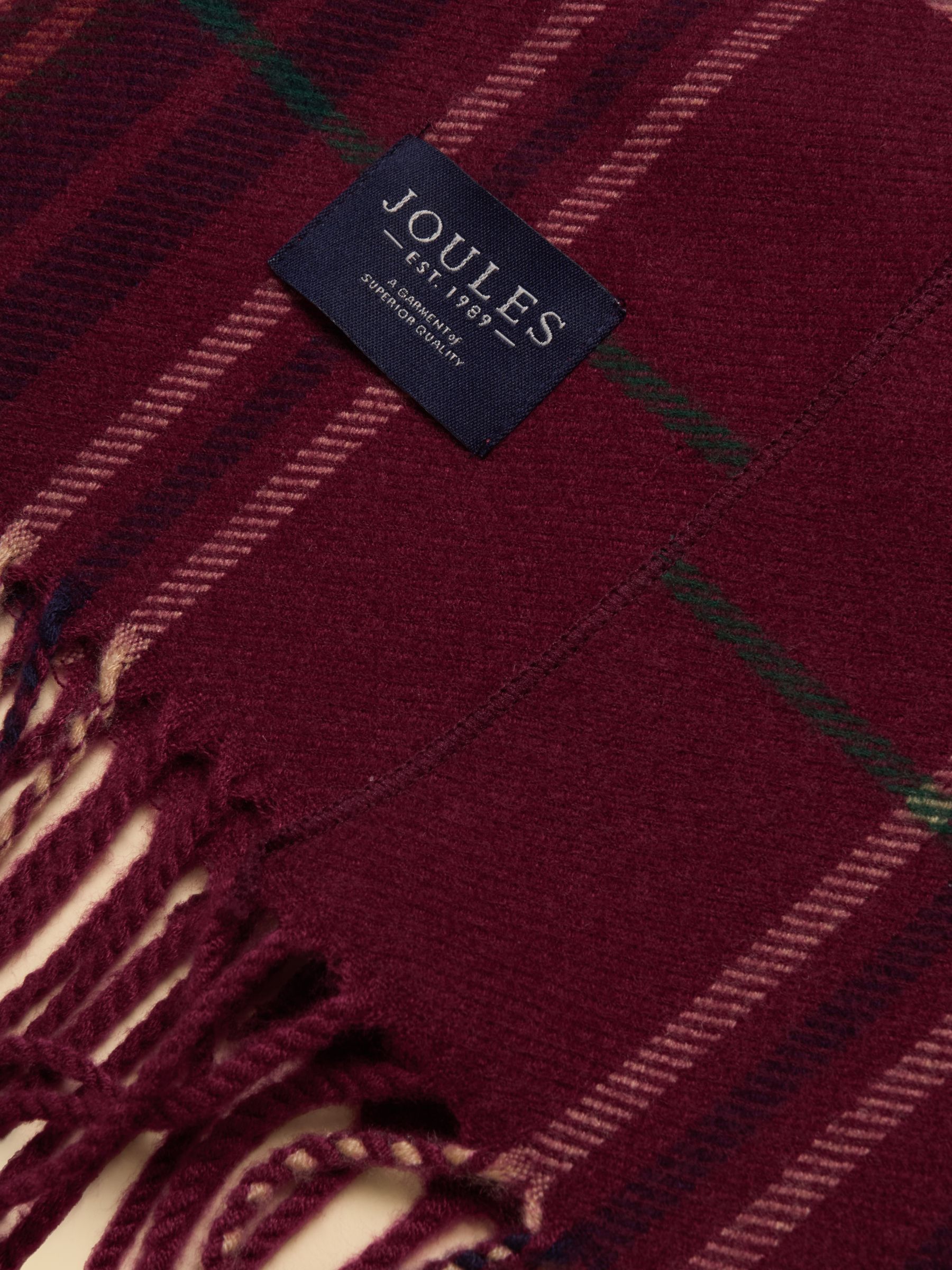 Langtree Red Check Scarf - Image 6 of 6