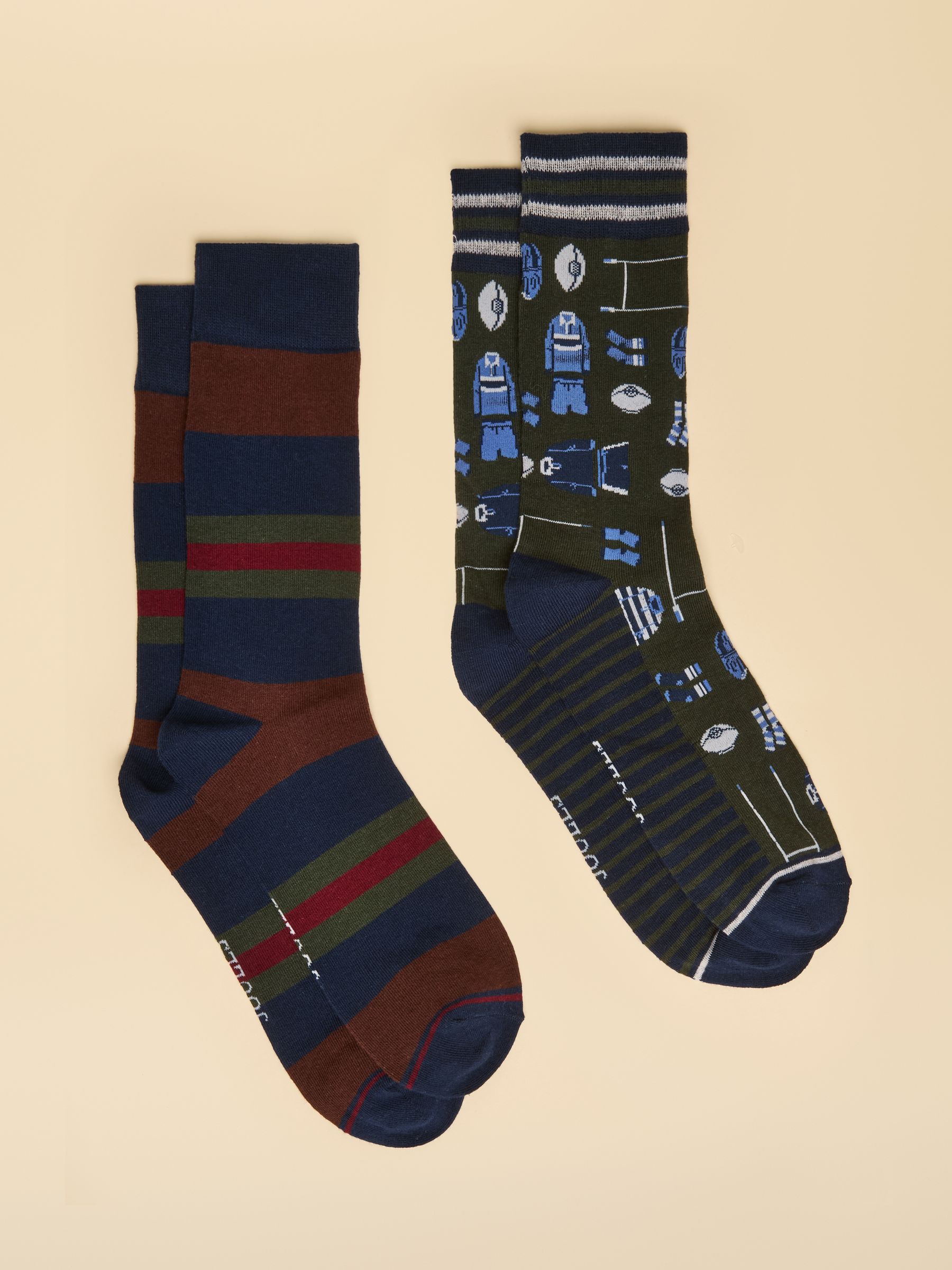 Men's Kingsbury Green Rugby Socks 2 Pack (size 7-12) - Image 1 of 3