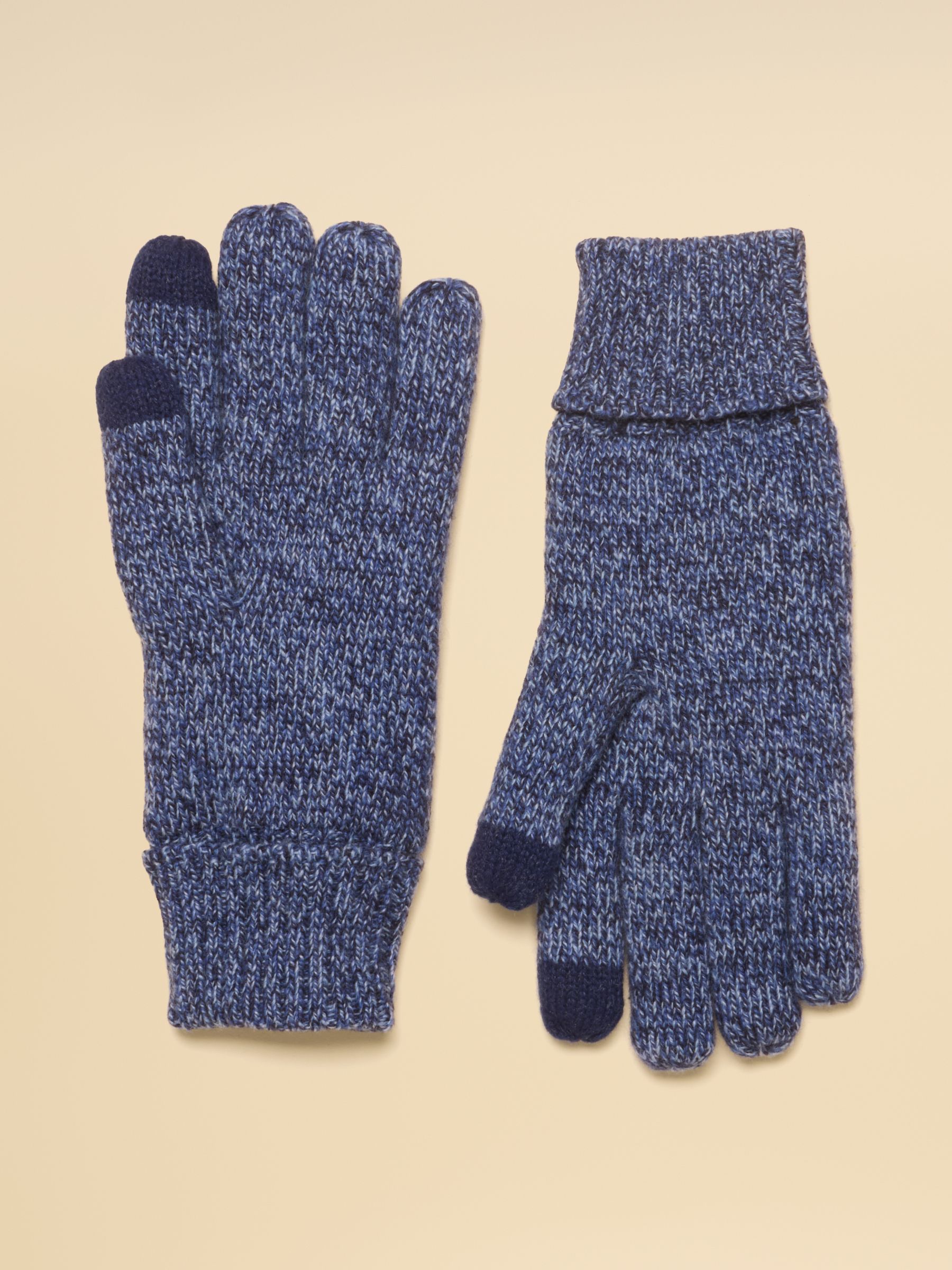 Hammond Blue Fleece Lined Touchscreen Gloves - Image 2 of 3 Hammond Blue Fleece Lined Touchscreen Gloves - Image 2 of 3