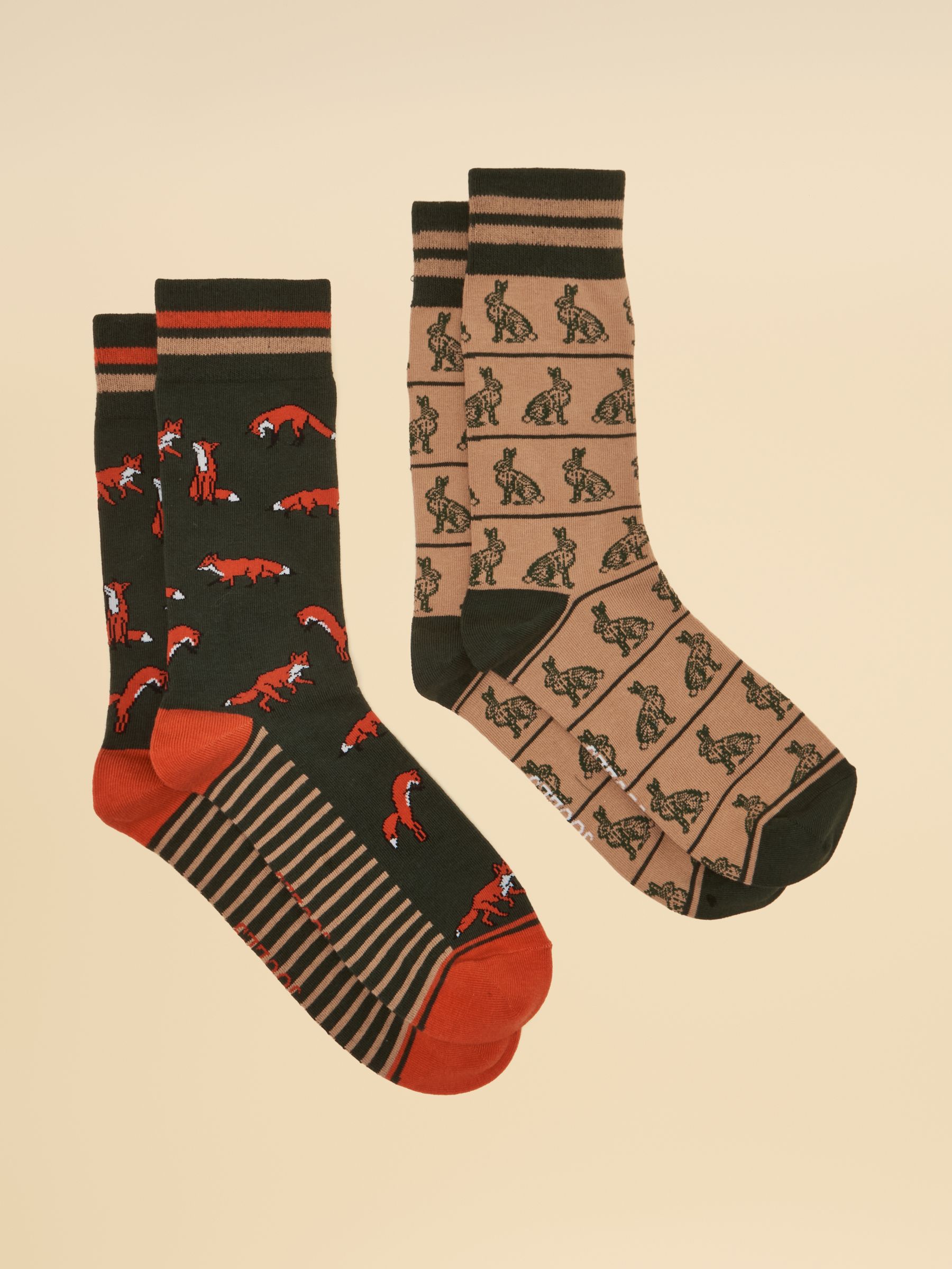 Men's Kingsbury Green Fox Socks 2 Pack (size 7-12) - Image 1 of 3 Men's Kingsbury Green Fox Socks 2 Pack (size 7-12) - Image 1 of 3