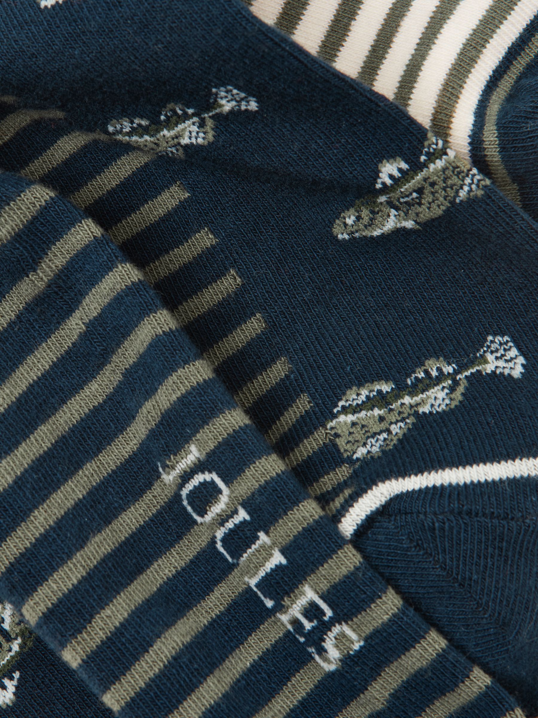 Men's Kingsbury Khaki Fish Socks 2 Pack (size 7-12) - Image 3 of 3