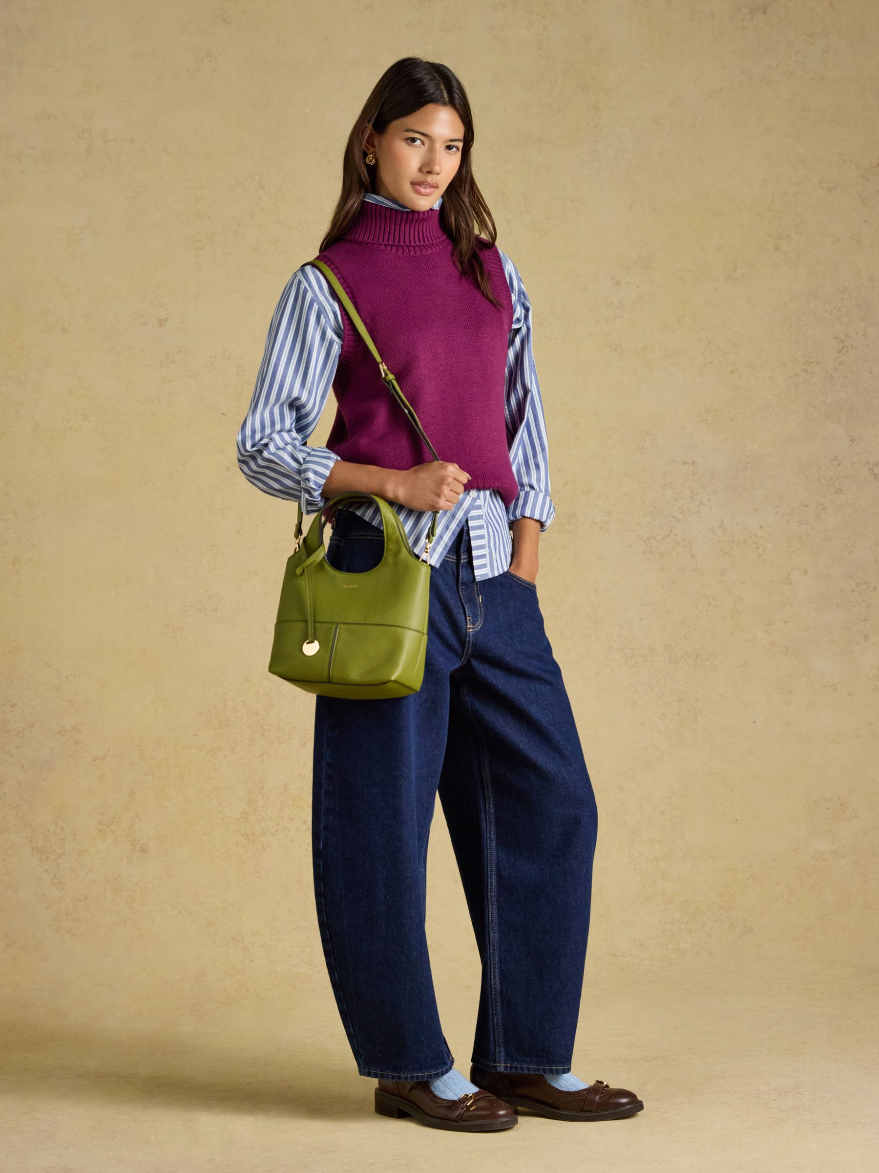Crossbody Green Tophandle Tote Bag - Image 2 of 9 Crossbody Green Tophandle Tote Bag - Image 2 of 9