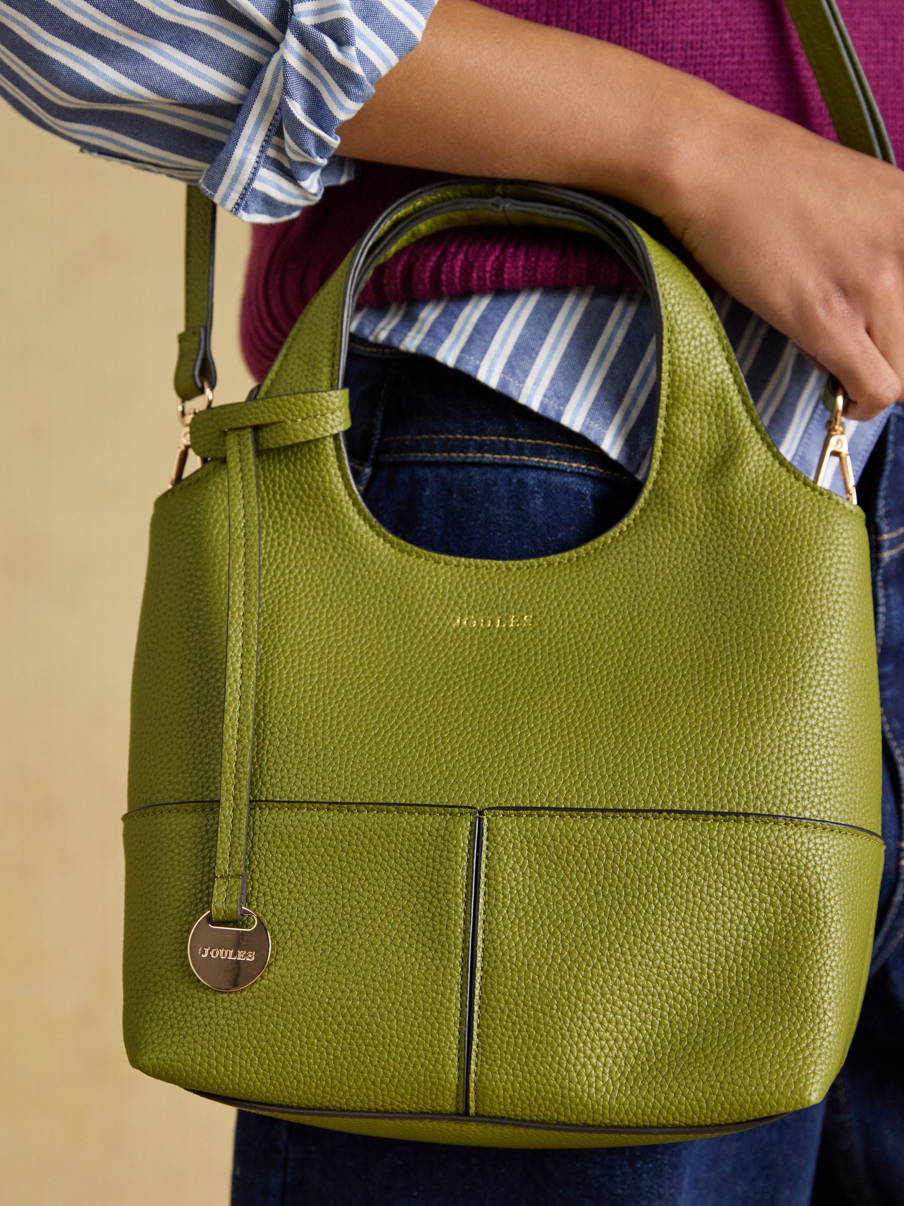 Crossbody Green Tophandle Tote Bag - Image 3 of 9