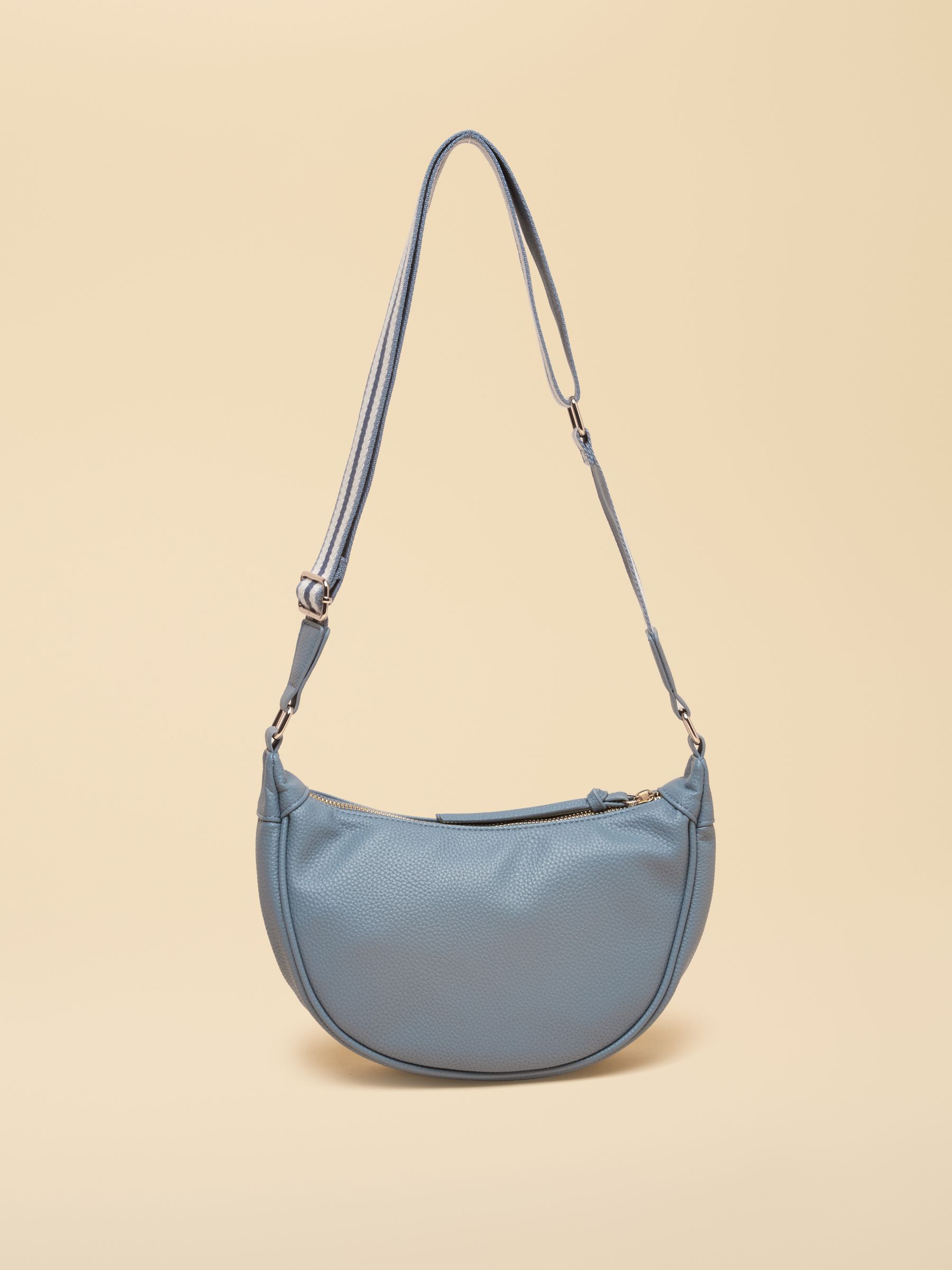 Jade Light Blue Half Moon Adjustable Cross-Body Bag - Image 6 of 8