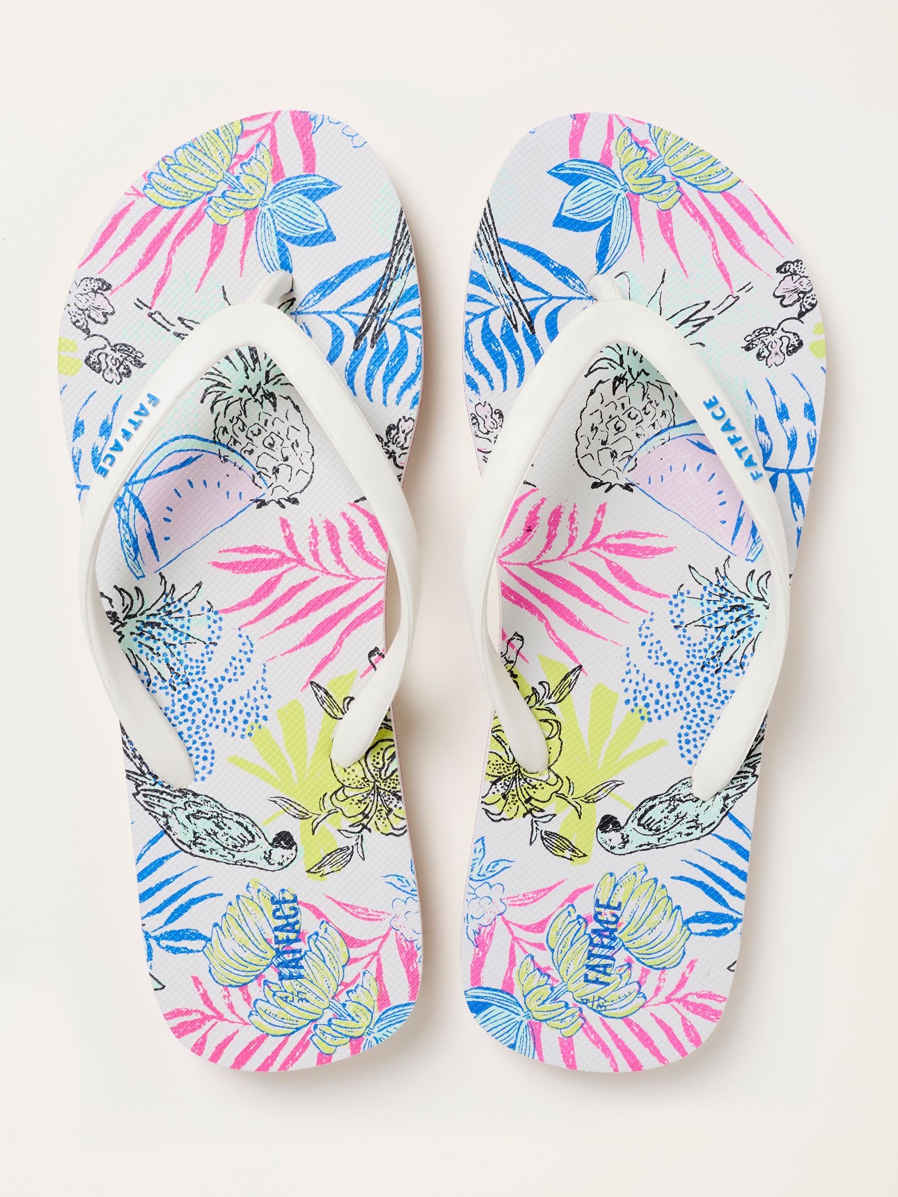 White Portloe Print Flip Flop - Image 3 of 3 White Portloe Print Flip Flop - Image 3 of 3