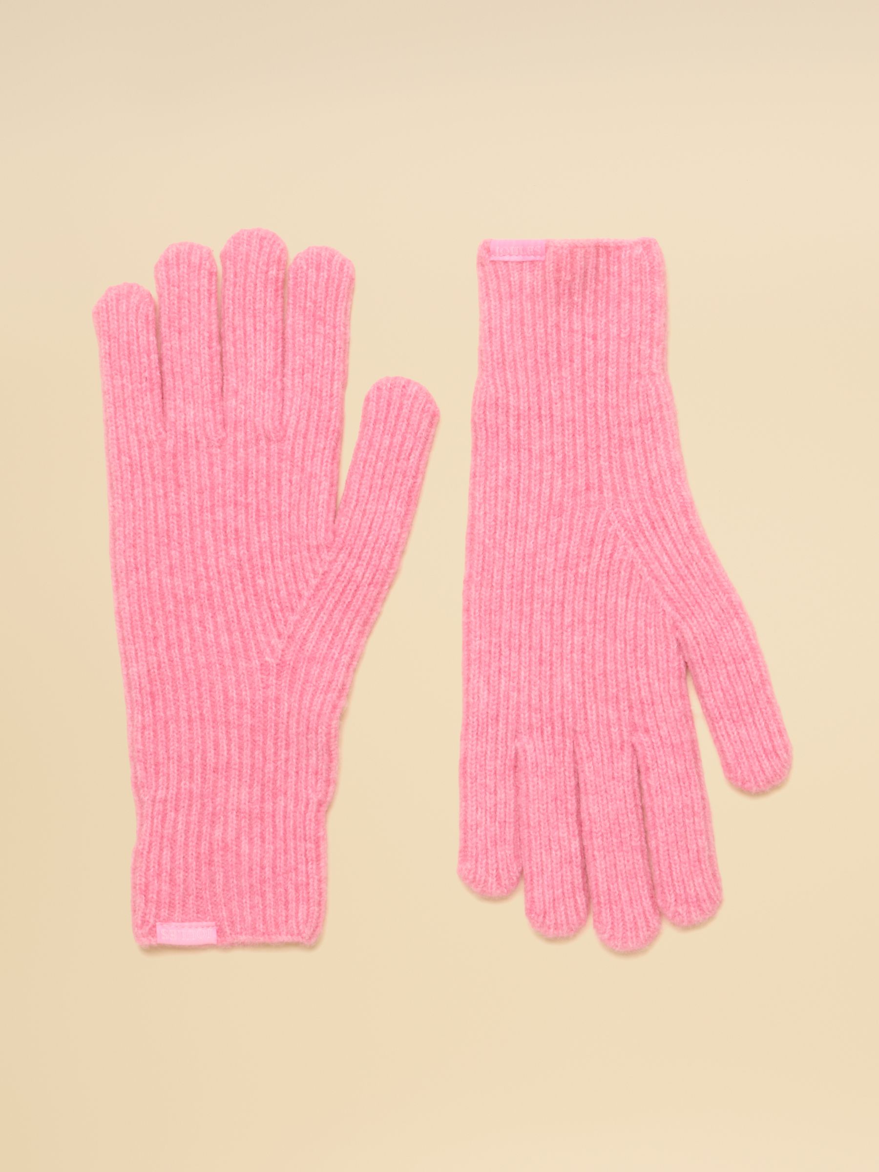 Fine Knit Pink Gloves - Image 1 of 3