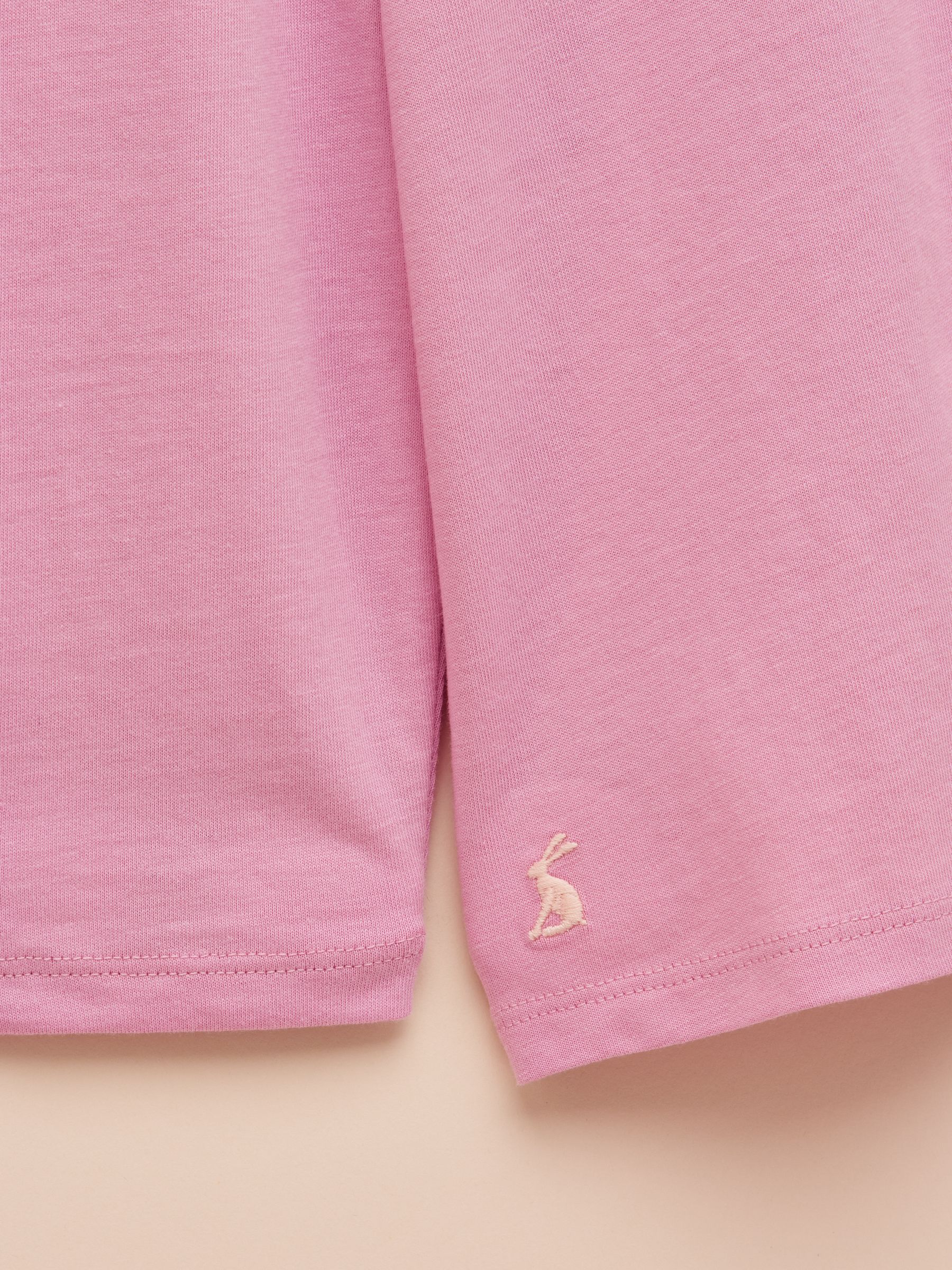 Pink Girls' Pink Applique Long Sleeve Top - Image 4 of 5