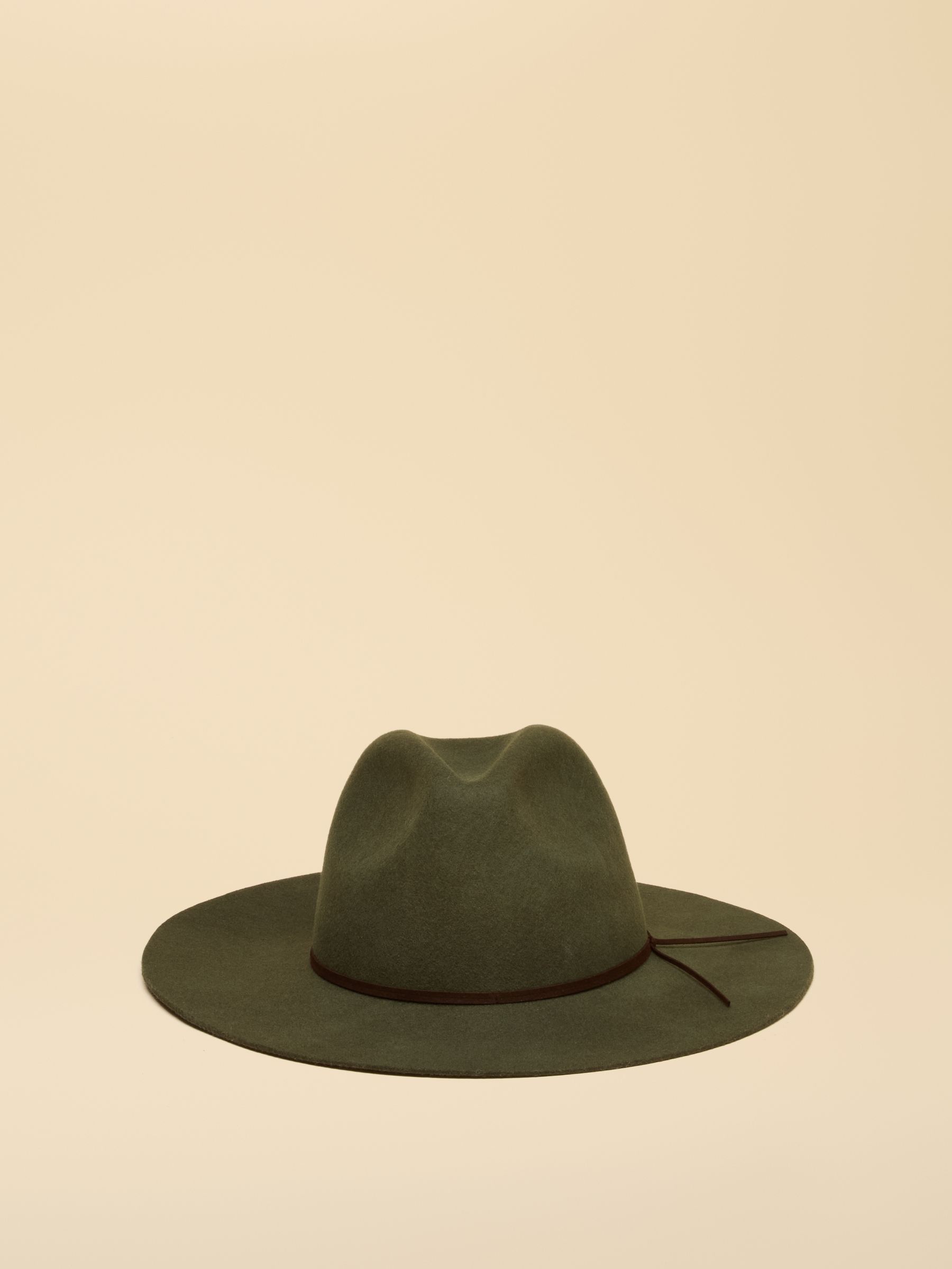 Grove Khaki Green Wool Fedora Hat - Image 4 of 7