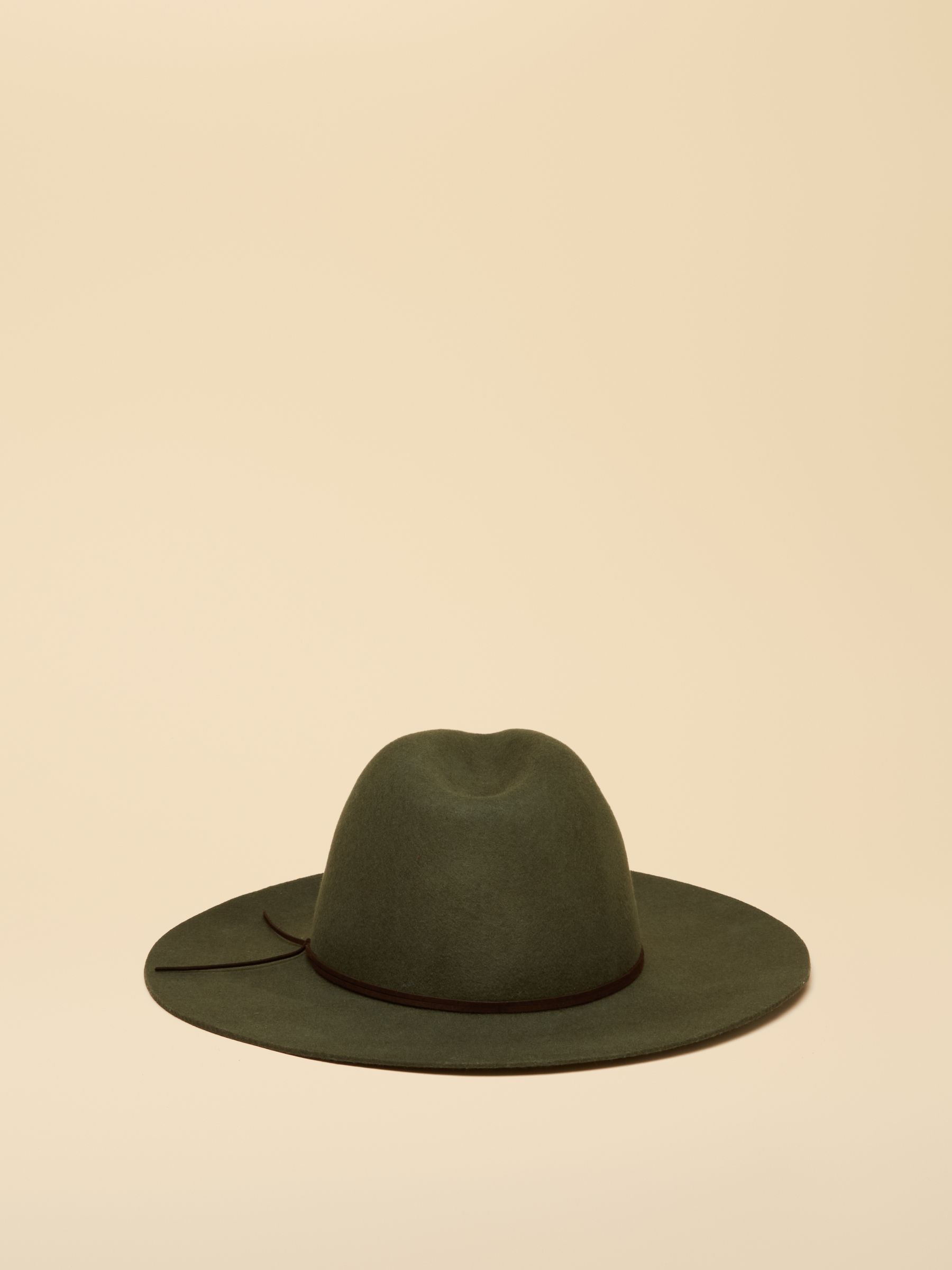 Grove Khaki Green Wool Fedora Hat - Image 5 of 7