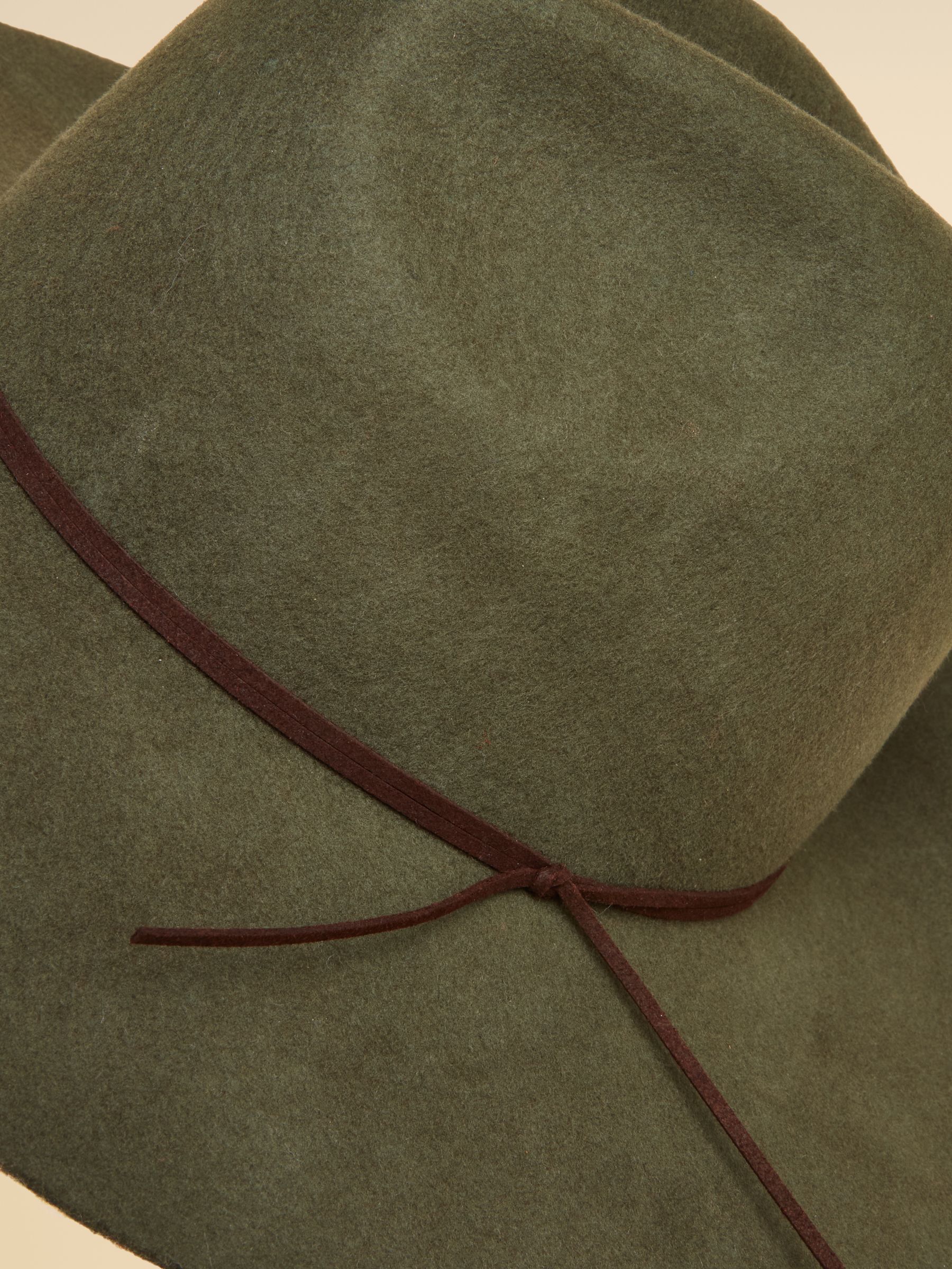 Grove Khaki Green Wool Fedora Hat - Image 6 of 7