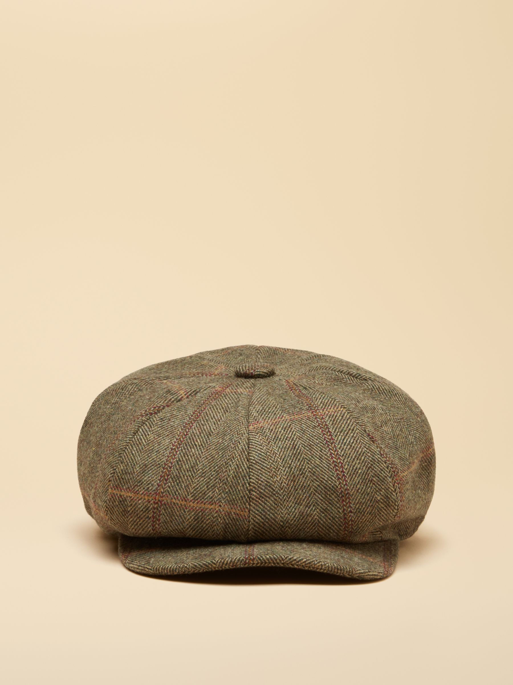Harrogate Khaki Tweed Baker Boy Cap - Image 1 of 8