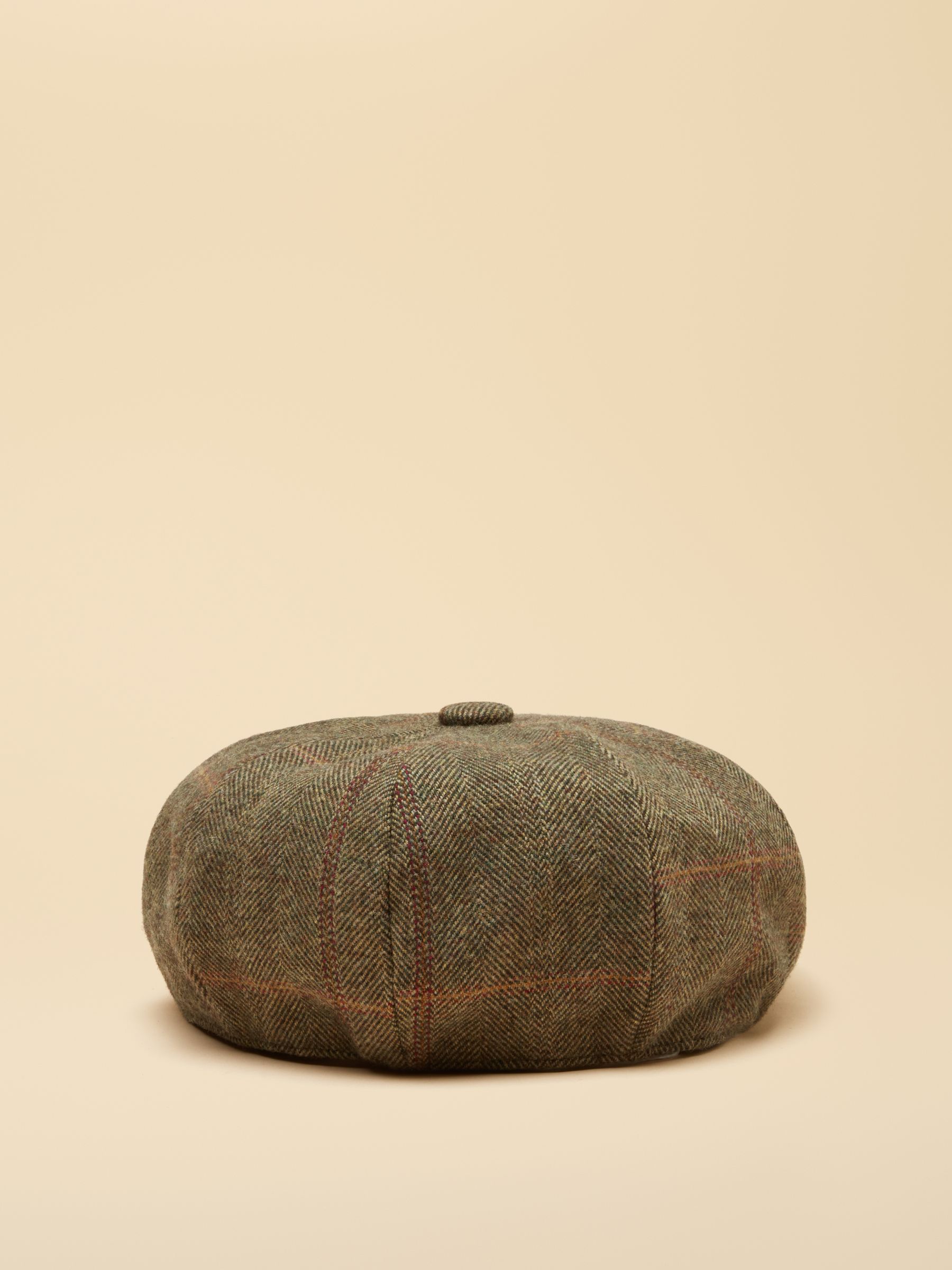 Harrogate Khaki Tweed Baker Boy Cap - Image 5 of 8