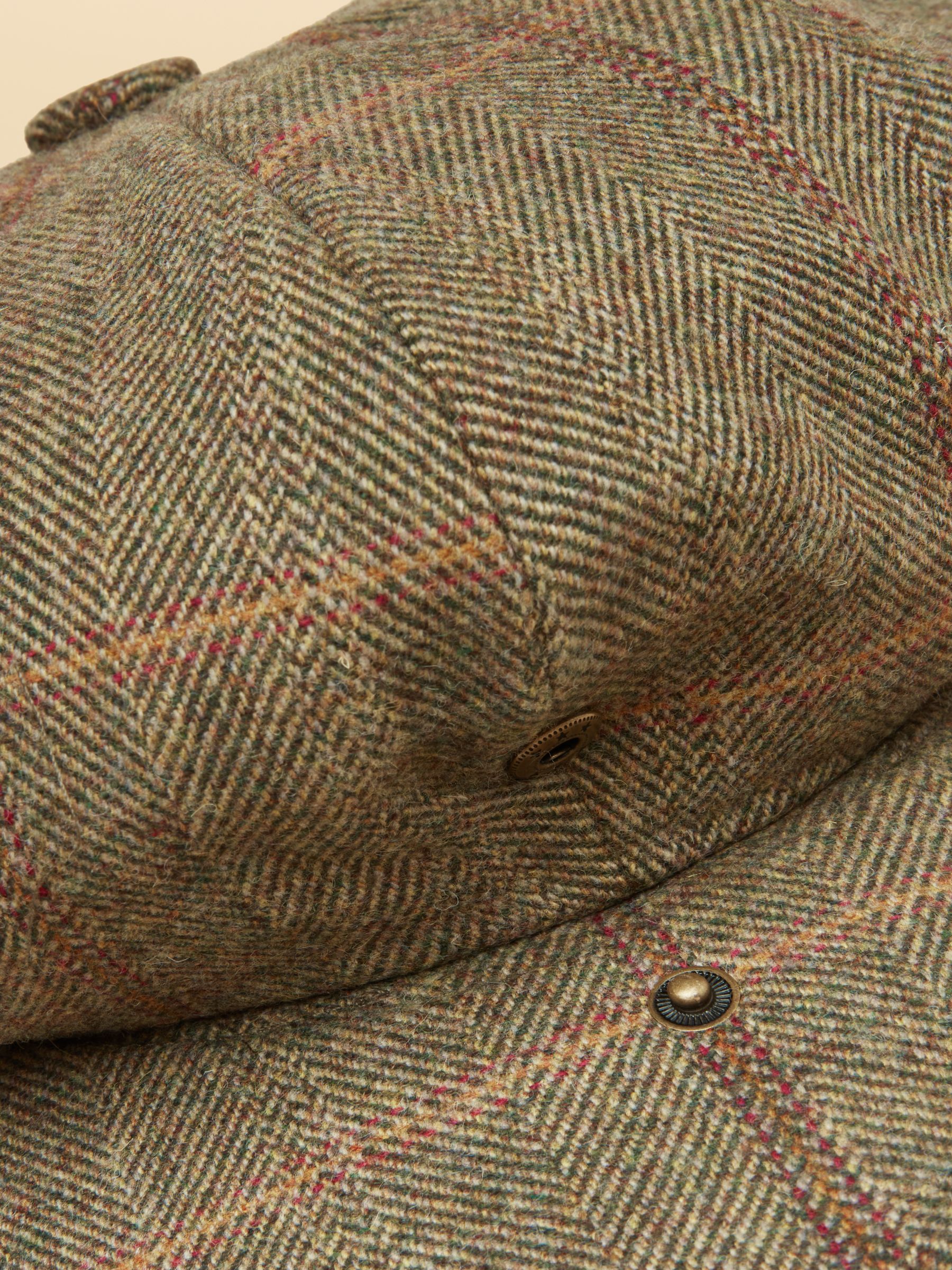 Harrogate Khaki Tweed Baker Boy Cap - Image 7 of 8
