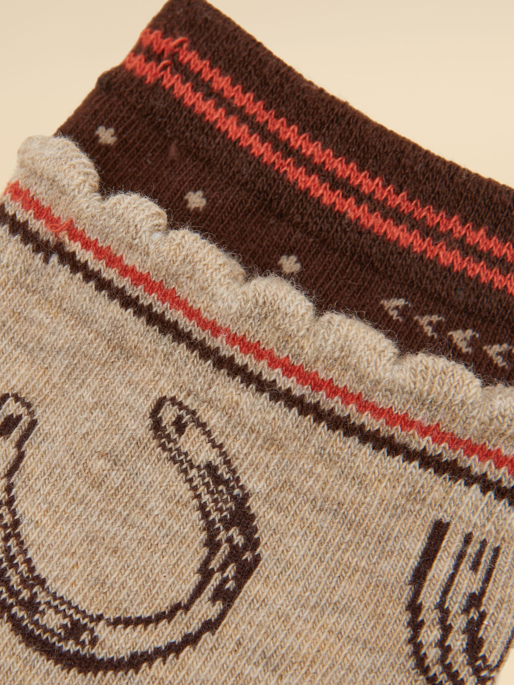 Women's Everyday Brown & Neutral Rodeo Cotton Blend Socks 2 Pack - Image 2 of 3