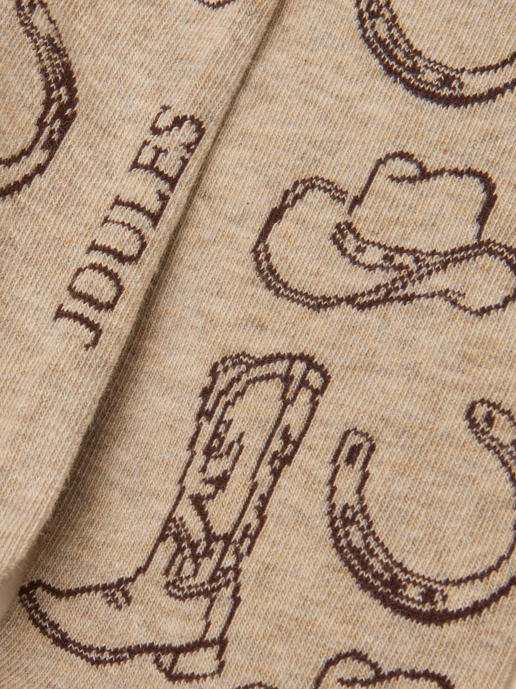 Women's Everyday Brown & Neutral Rodeo Cotton Blend Socks 2 Pack - Image 3 of 3