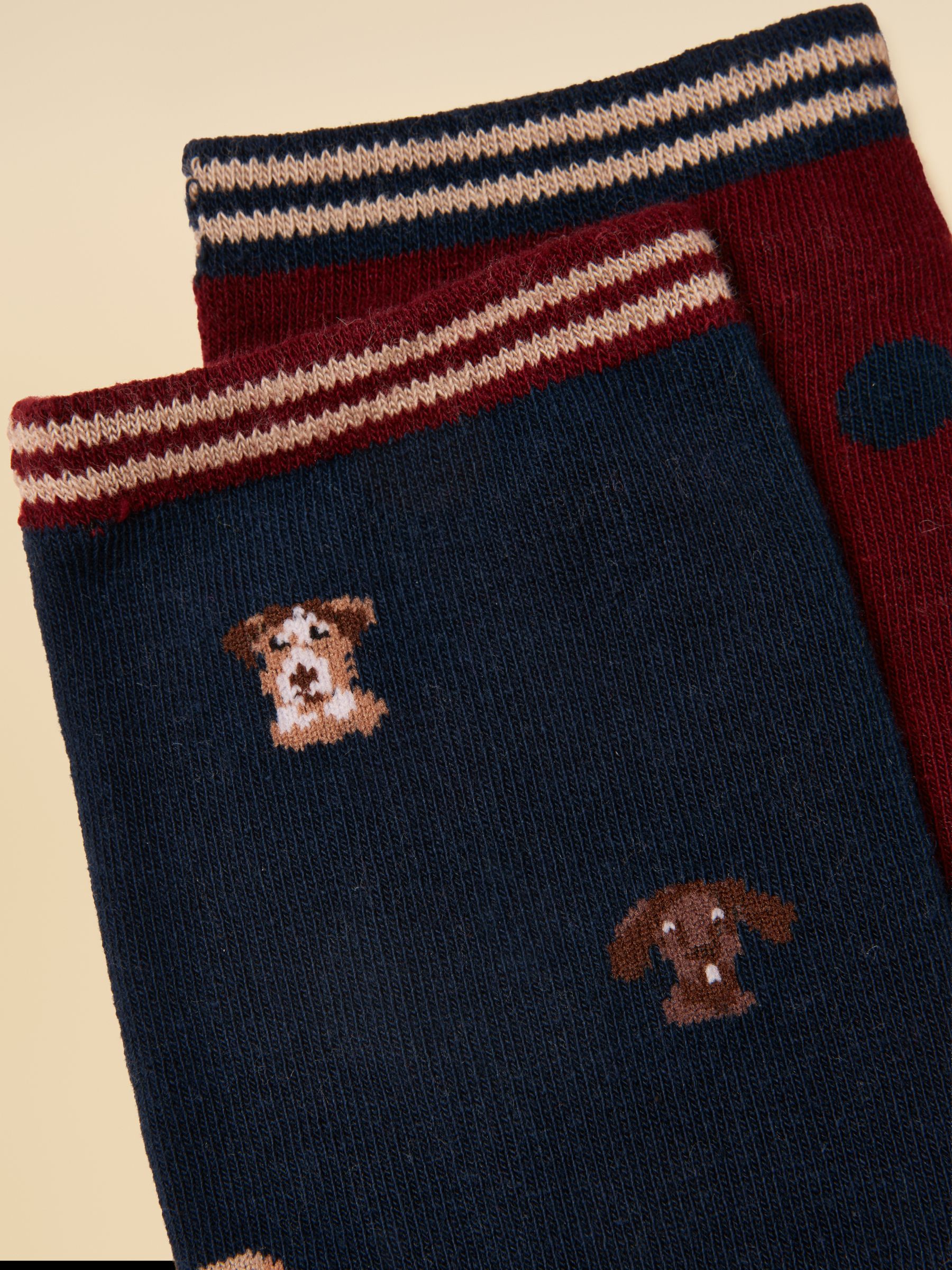 Women's Everyday Navy Mini Dog Cotton Blend Socks 2 Pack (size 4-8) - Image 2 of 3 Women's Everyday Navy Mini Dog Cotton Blend Socks 2 Pack (size 4-8) - Image 2 of 3