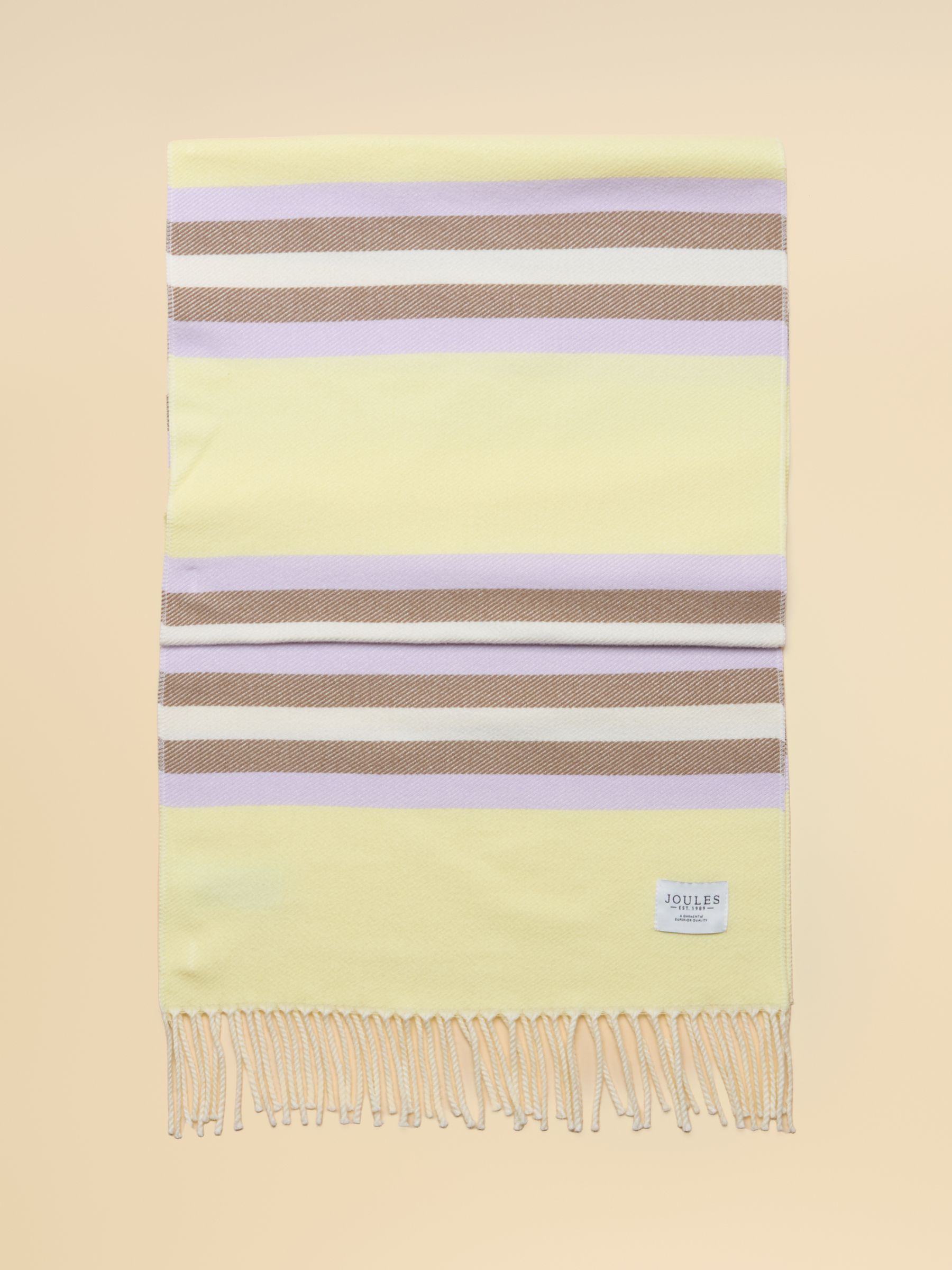 Langtree Yellow & Lilac Stripe Scarf - Image 4 of 6