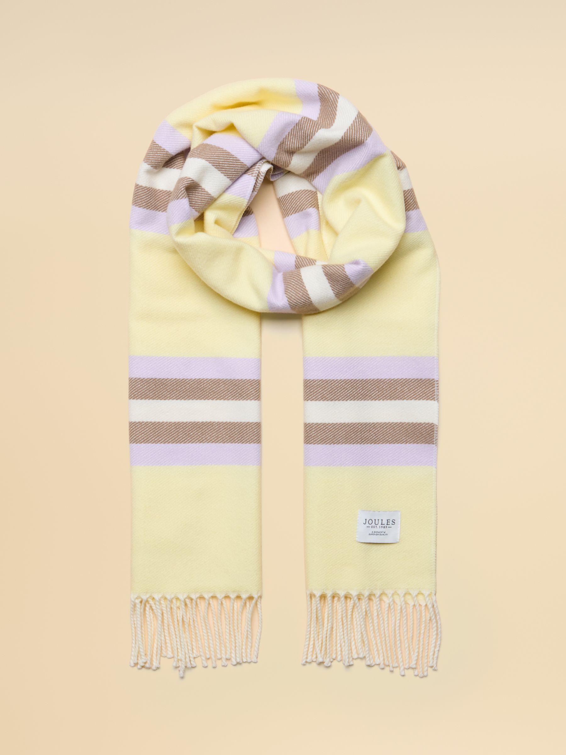 Langtree Yellow & Lilac Stripe Scarf - Image 5 of 6