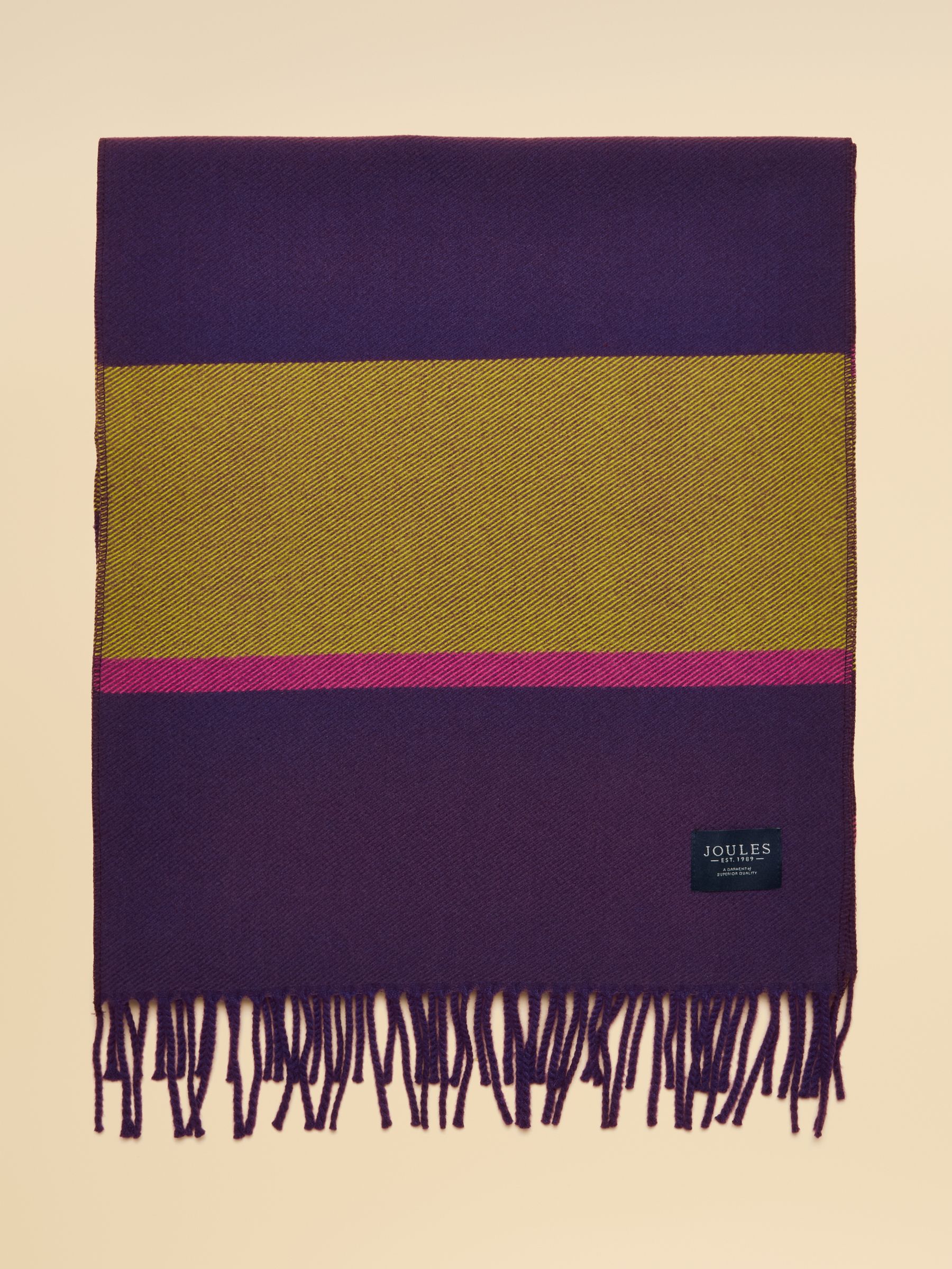 Langtree Green & Purple Stripe Scarf - Image 1 of 3