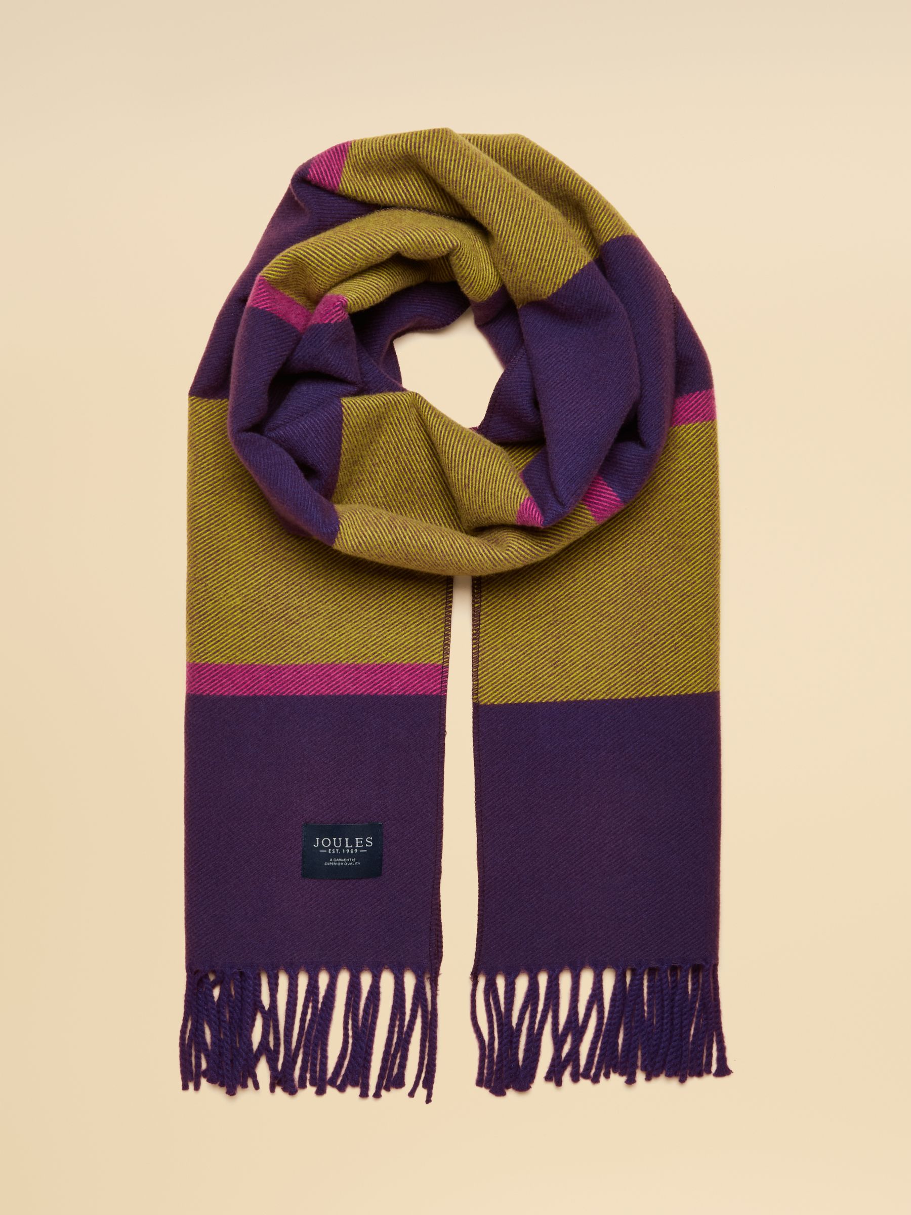 Langtree Green & Purple Stripe Scarf - Image 2 of 3