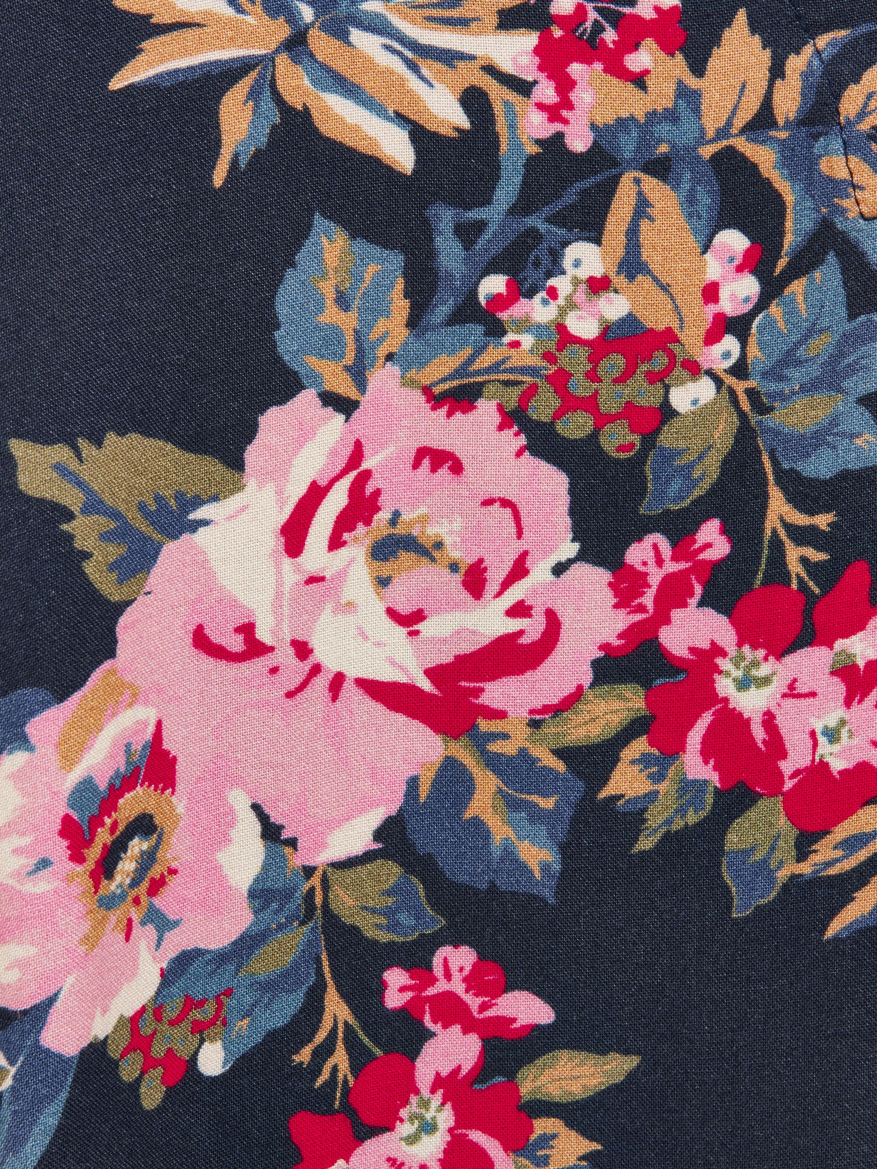 Navy Floral Printed Long Sleeve Blouse - Image 4 of 4