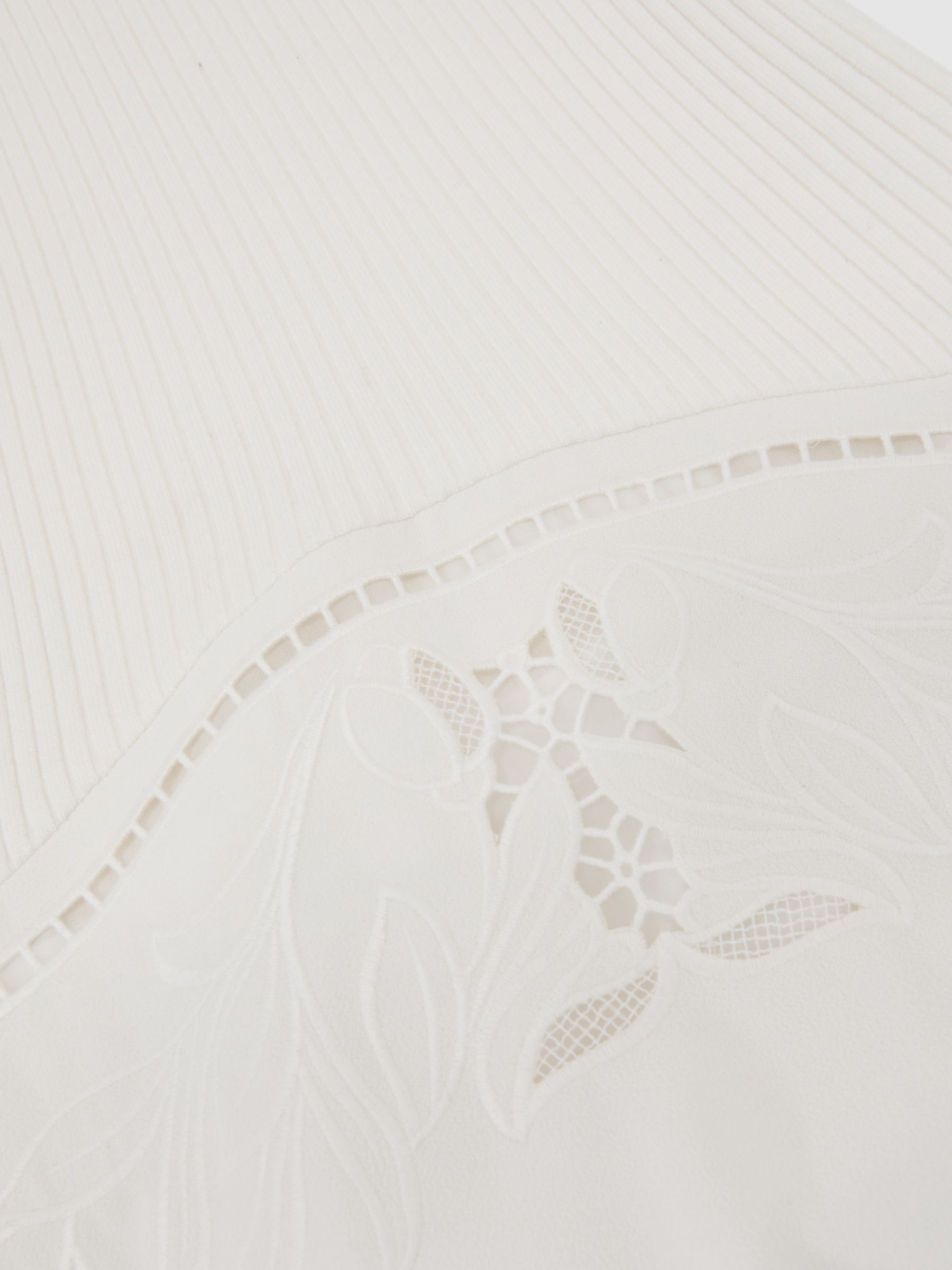 Knit Woven Midi Dress in Ivory - Image 6 of 6