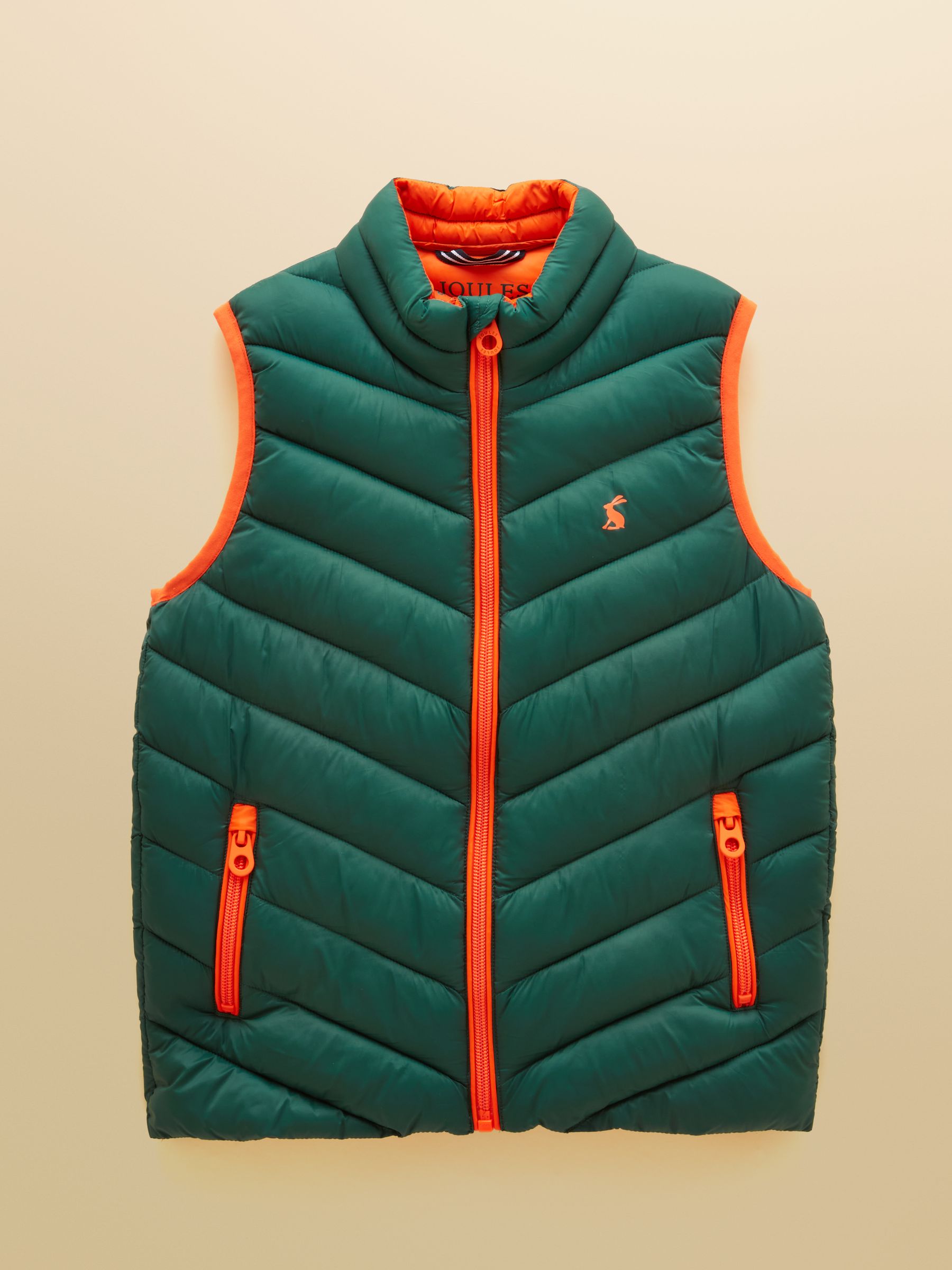 Kids' Crofton Dark Green Showerproof Padded Zip Up Gilet - Image 1 of 5