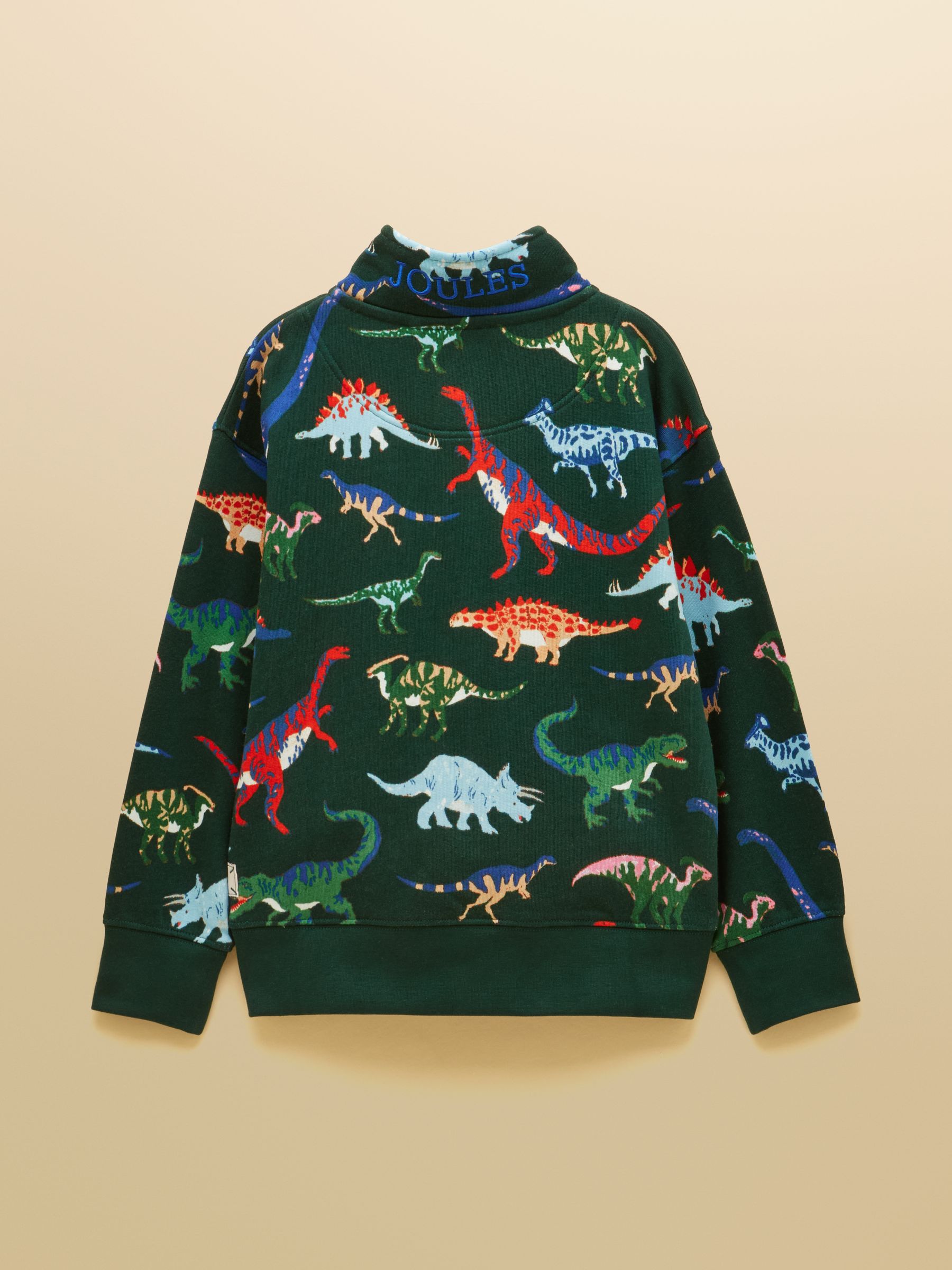 Kids' Alfie Green Dino Quarter Zip Sweatshirt - Image 2 of 5