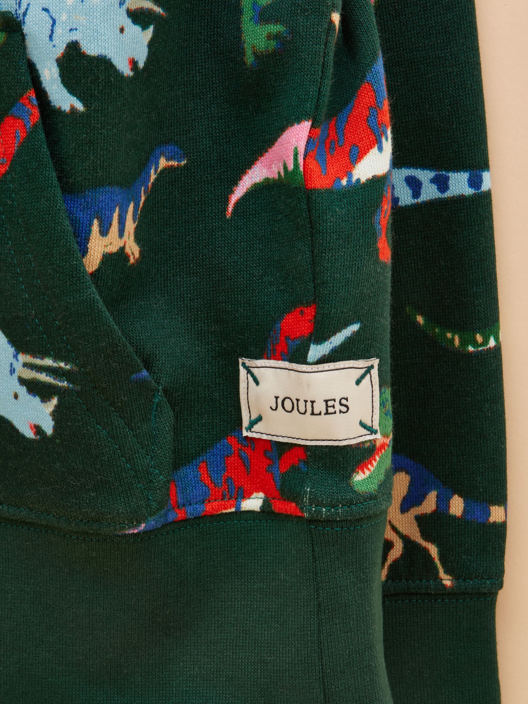 Kids' Alfie Green Dino Quarter Zip Sweatshirt - Image 4 of 5