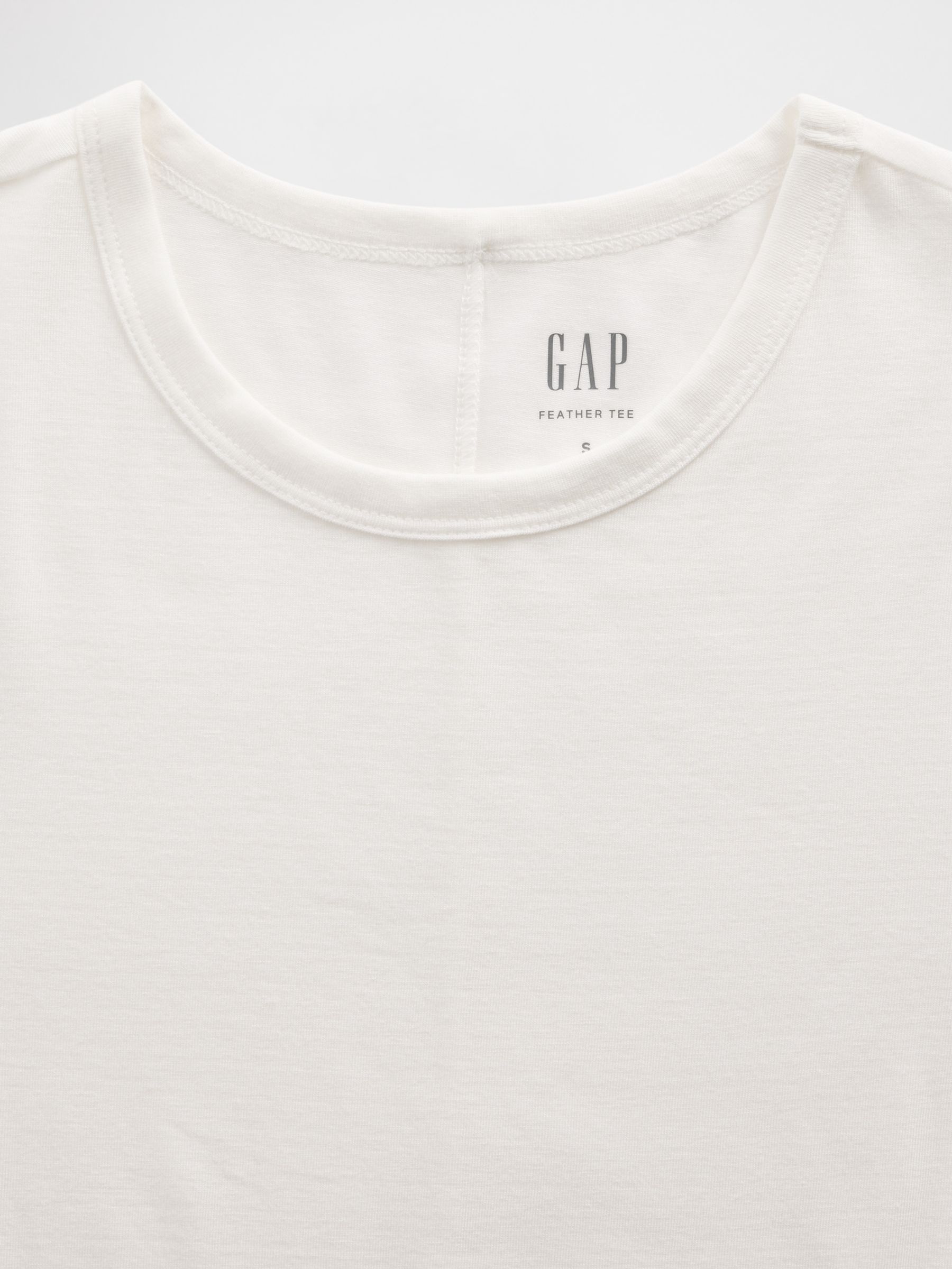 White Featherweight Crew Neck T-Shirt - Image 2 of 3 White Featherweight Crew Neck T-Shirt - Image 2 of 3