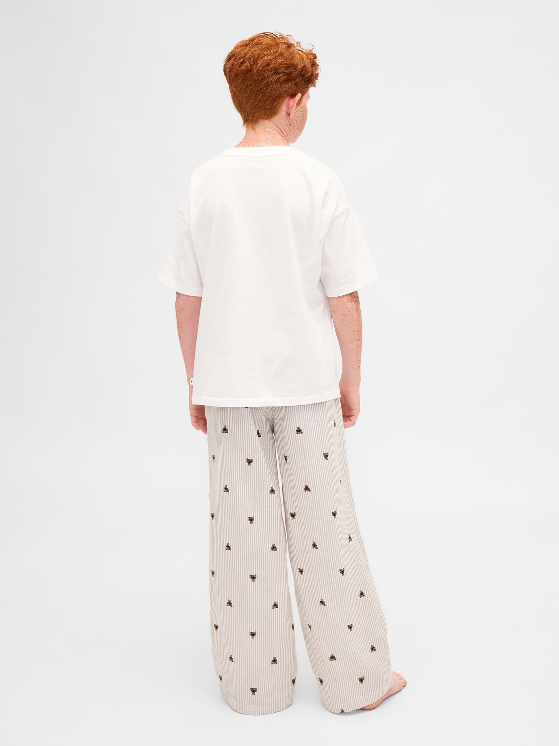 Beige Stripe Matching Family Flannel Pyjama Bottoms - Image 2 of 4