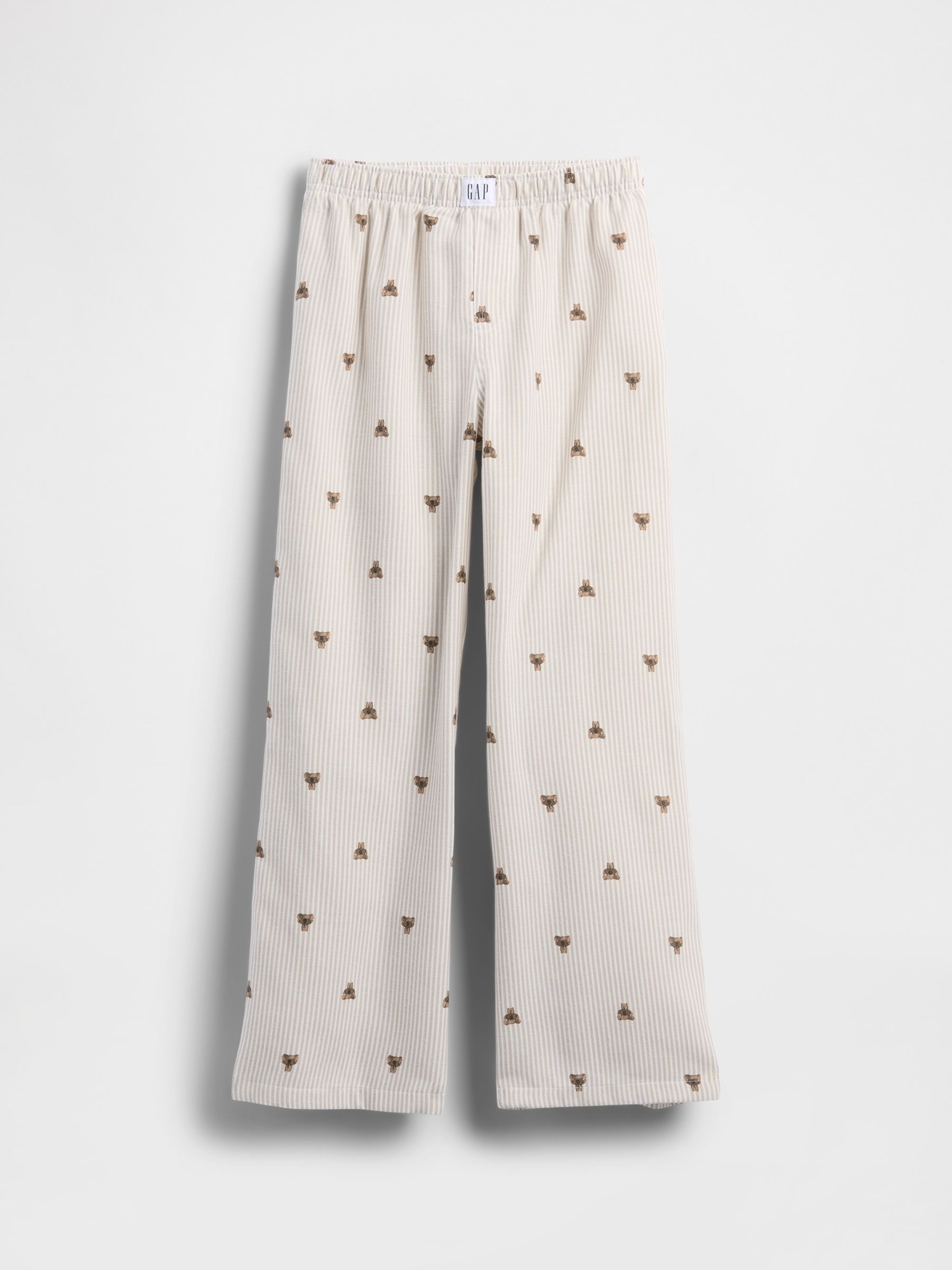 Beige Stripe Matching Family Flannel Pyjama Bottoms - Image 3 of 4
